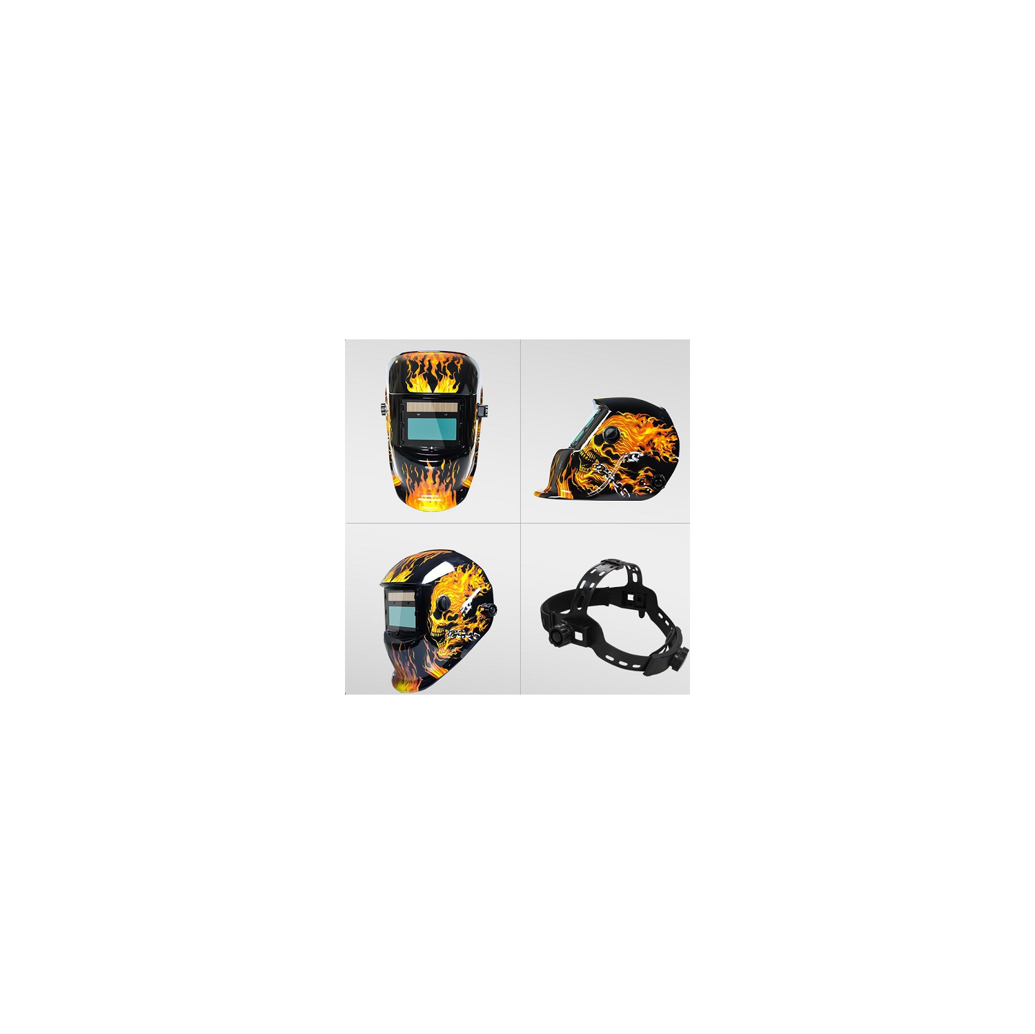 Casque de soudage solaire auto-obscurcissant, squelette