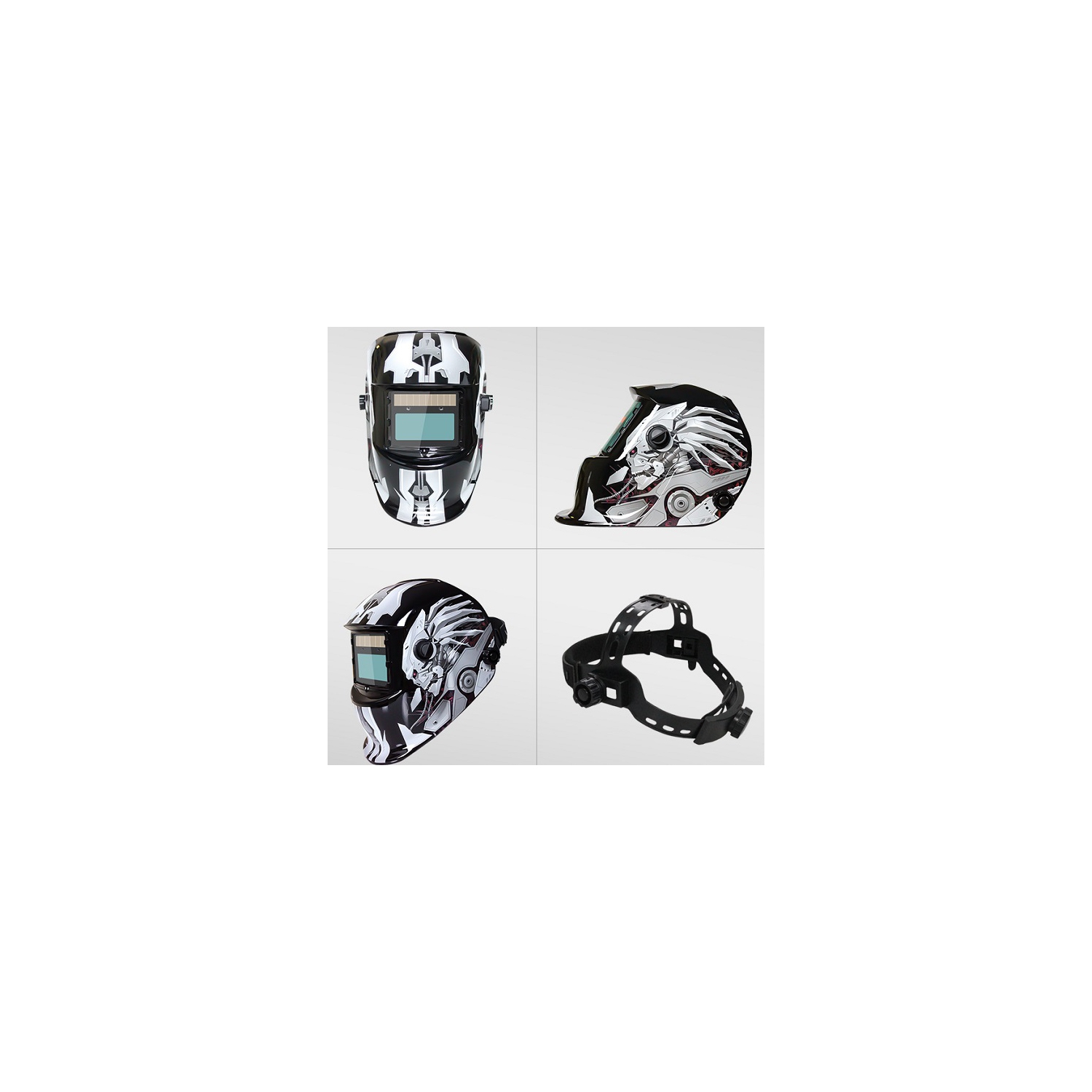 Casque de soudage auto-assombrissant à énergie solaire True Color, Guerrier