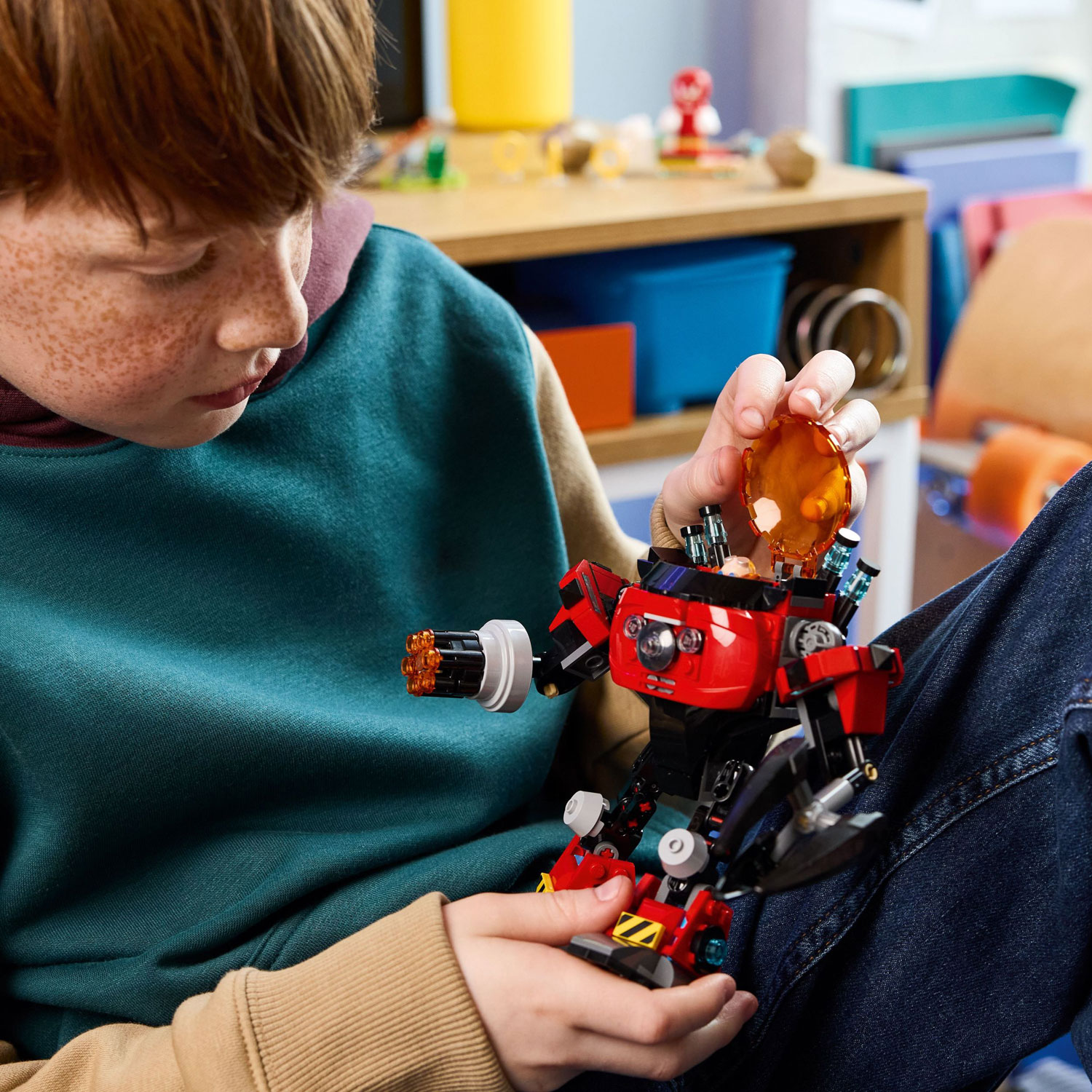 LEGO Sonic : Knuckles contre le robot Egg Crusher du Dr Eggman - 350 pièces