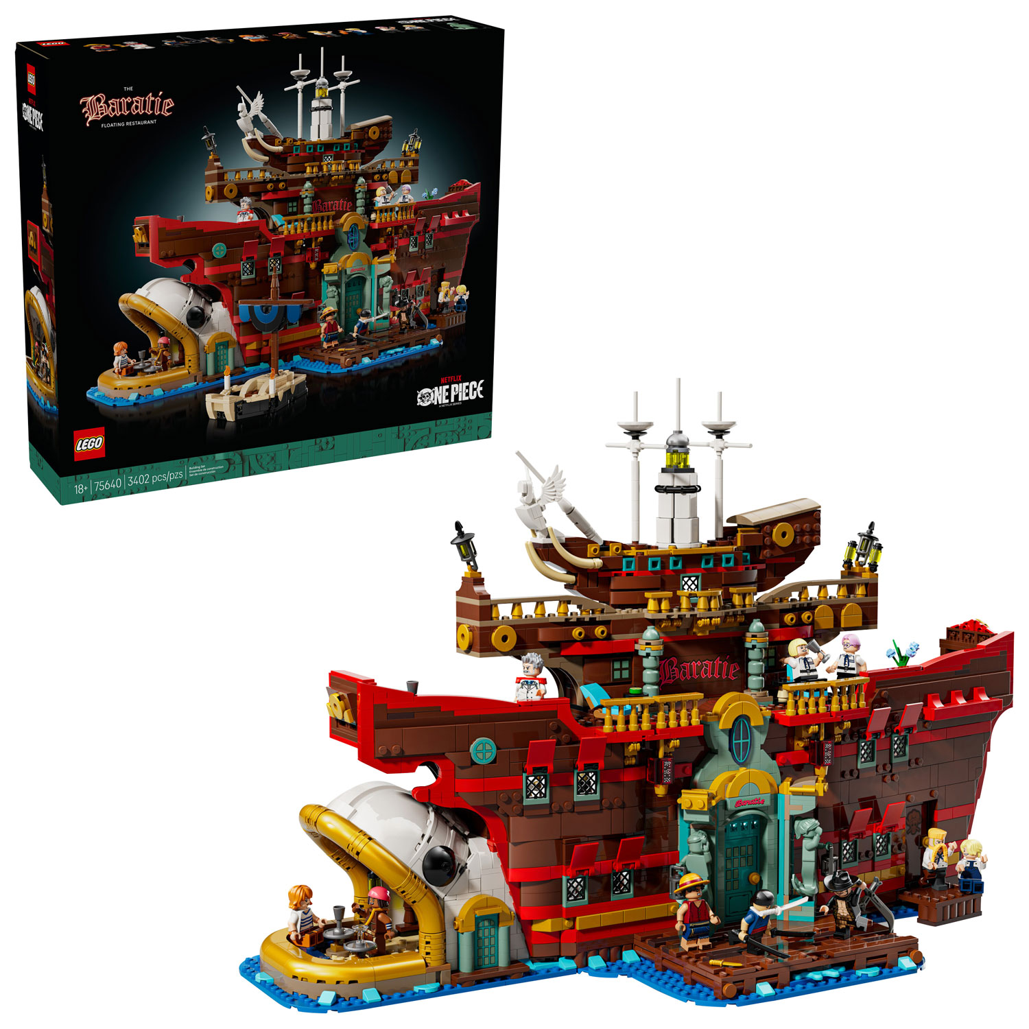 LEGO One Piece: The Baratie Floating Restaurant - 3402 Pieces