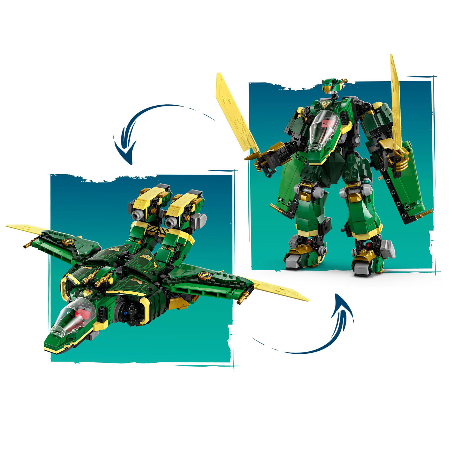 LEGO Ninjago : L'avion-robot de Lloyd - 1112 pièces