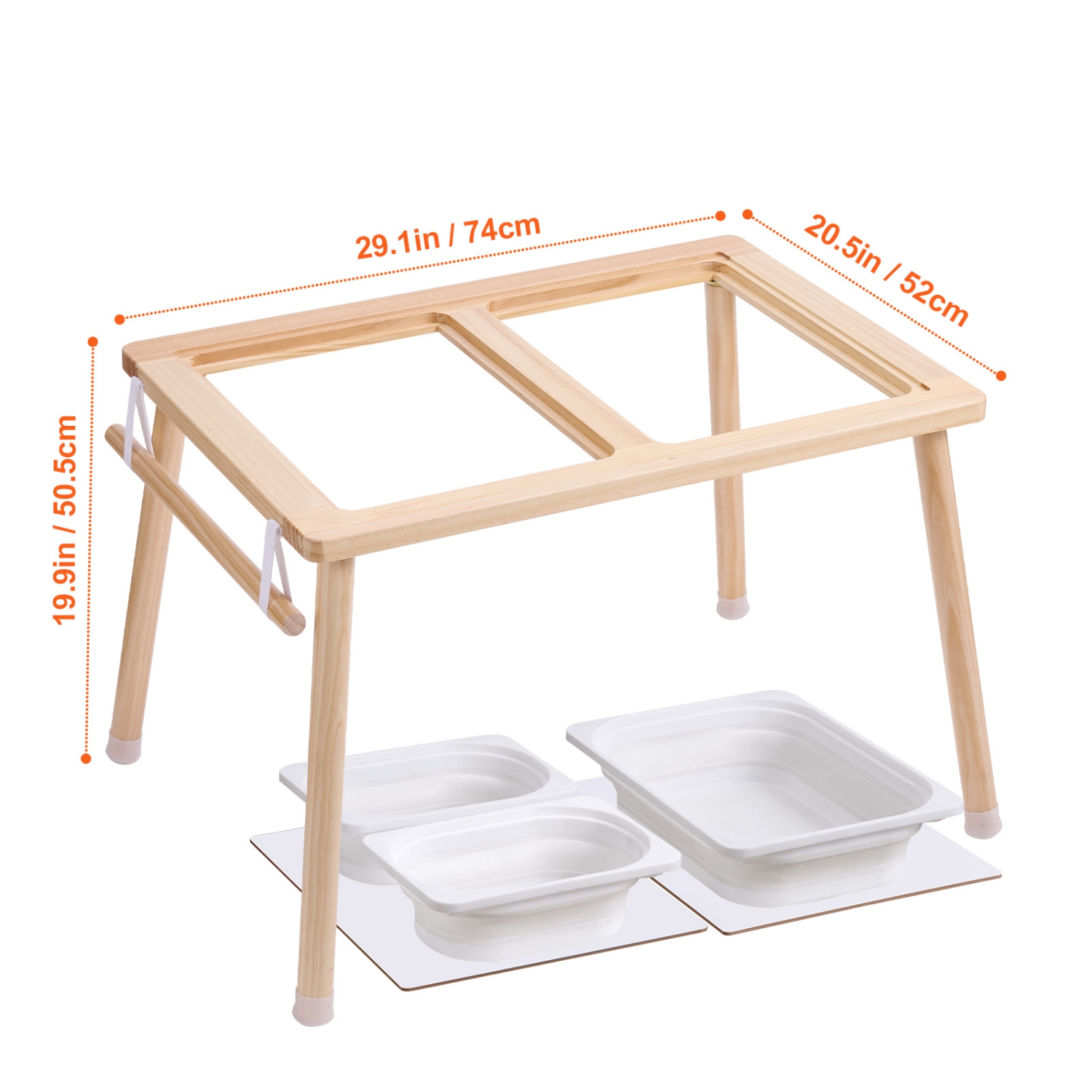 VEVOR 3 Storage Bins Sensory Table for Toddlers, Kids Activity Table with Paper Roll Holder, Play Sand and Water Table, Wooden Kids Sensory Drawing