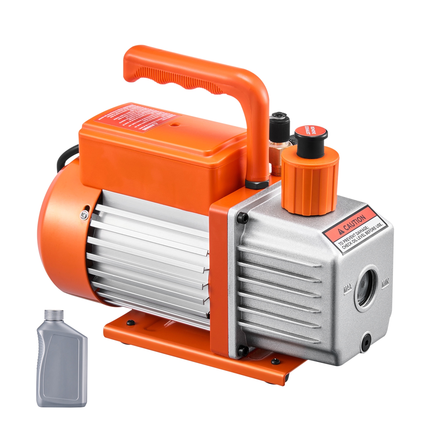 VEVOR 4 CFM Vacuum Pump, HVAC Single Stage Rotary Vane Vacuum Pump, for R134a R22 R410a Systems, Auto AC Vacuum Pump Kit with Oil Bottle, for