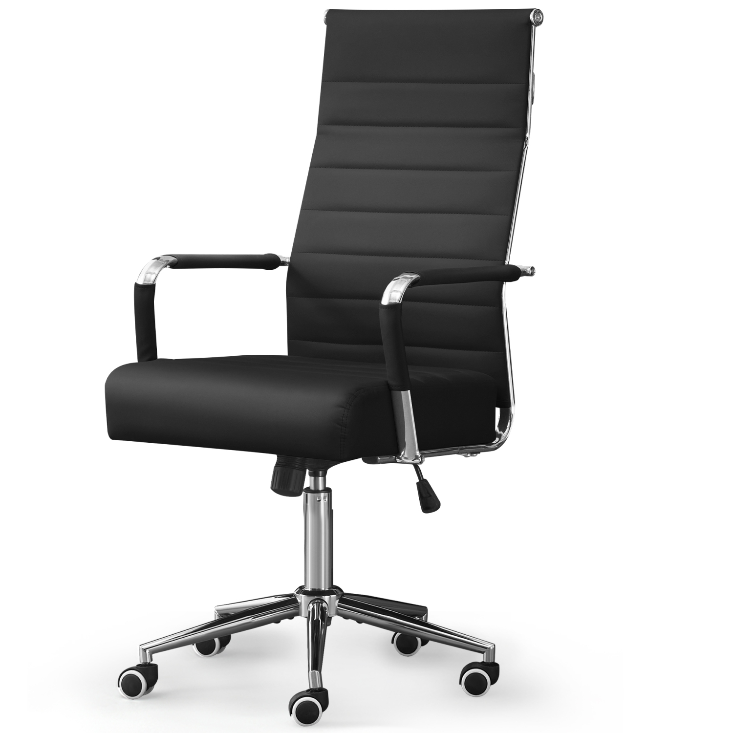 U-HOMY Executive Office Chair - Ergonomic High-Back Leather Desk Chair w Adjustable Height, 360° Swivel & Wheels, Suit for Home Office & Conference