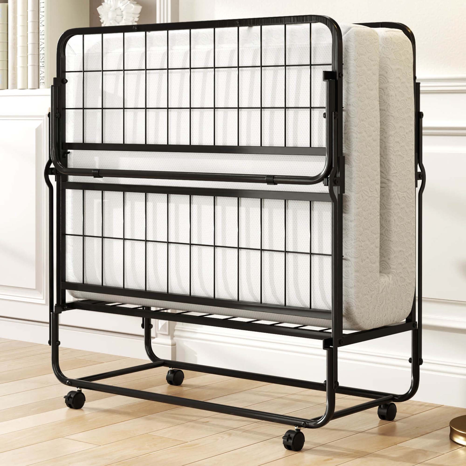 Costway Twin Size Folding Bed 38" x 75" Rollaway Guest Bed Portable Sleeper Bed