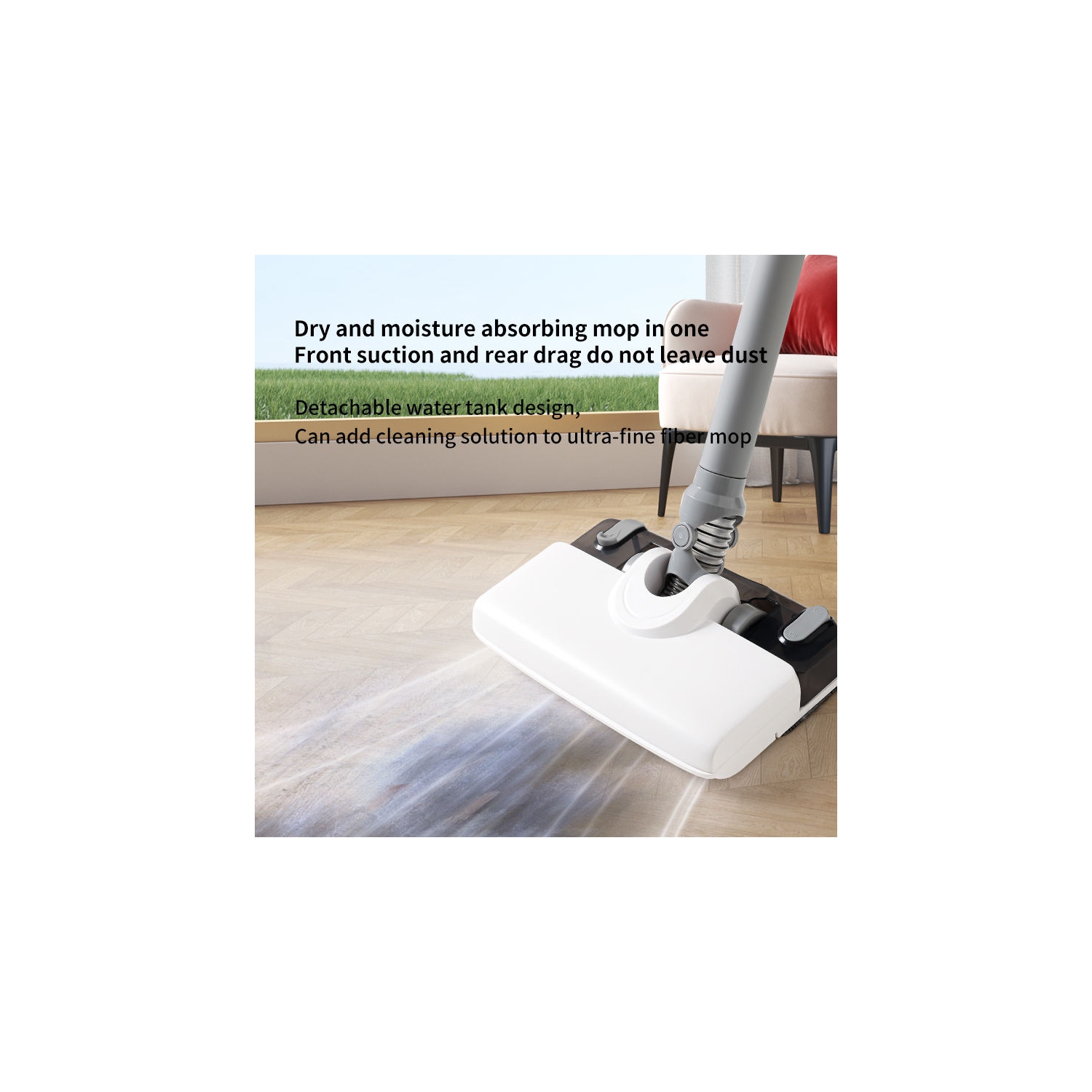 Aspirateur portatif sans fil, domestique, aspiration et vadrouille tout-en-un aspirateur vertical à double usage à aspiration puissante, nettoyage