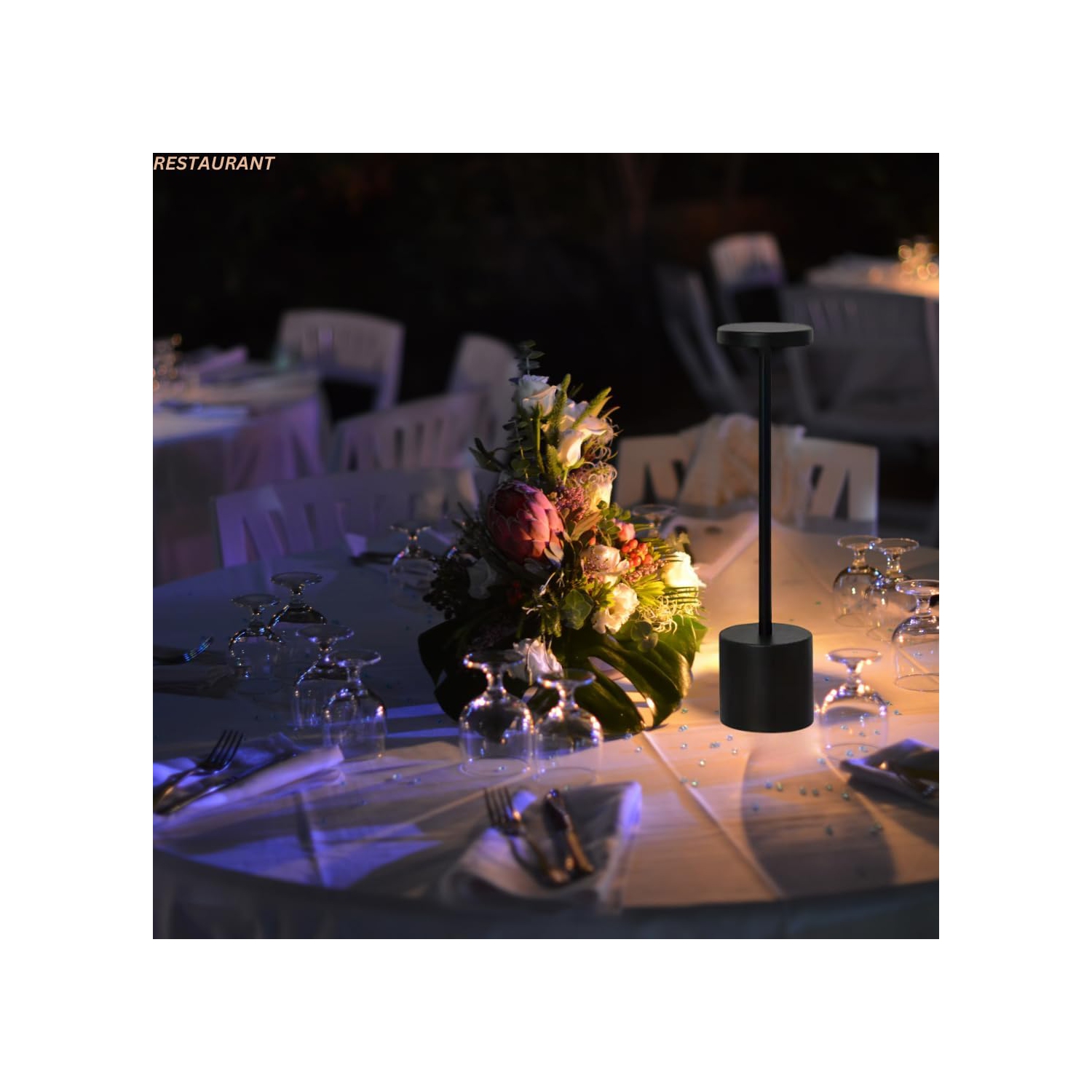 Simple I-shaped table lamp, USB charging retro metal feel dining table touch night light, bedside night light, decorative lighting table lamp,