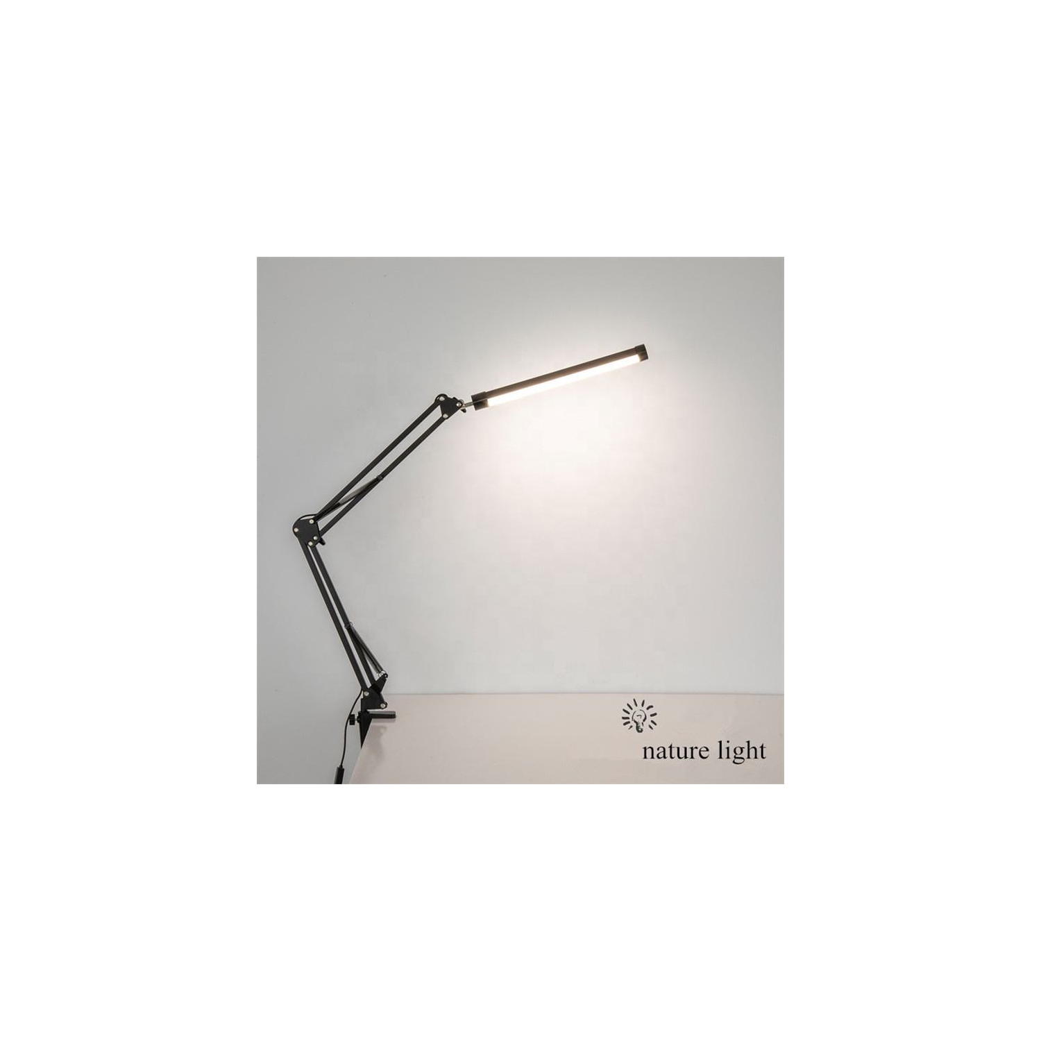 LED eye protection desk lamp, reading study office bedside USB lamp, creative folding long arm clip desk lamp, flexible arm dimming desk reading lamp