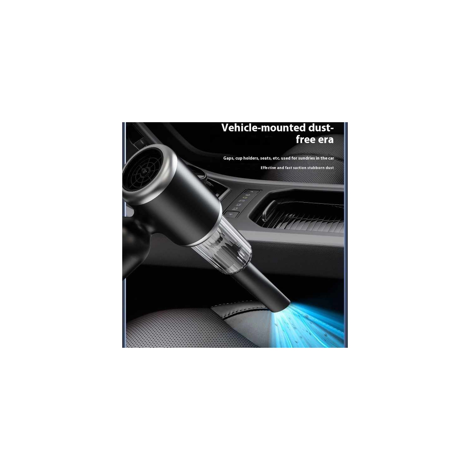 Car vacuum cleaner, household wireless portable car vacuum cleaner, suction and blowing in one, powerful air dust collector, 12V three-speed black,