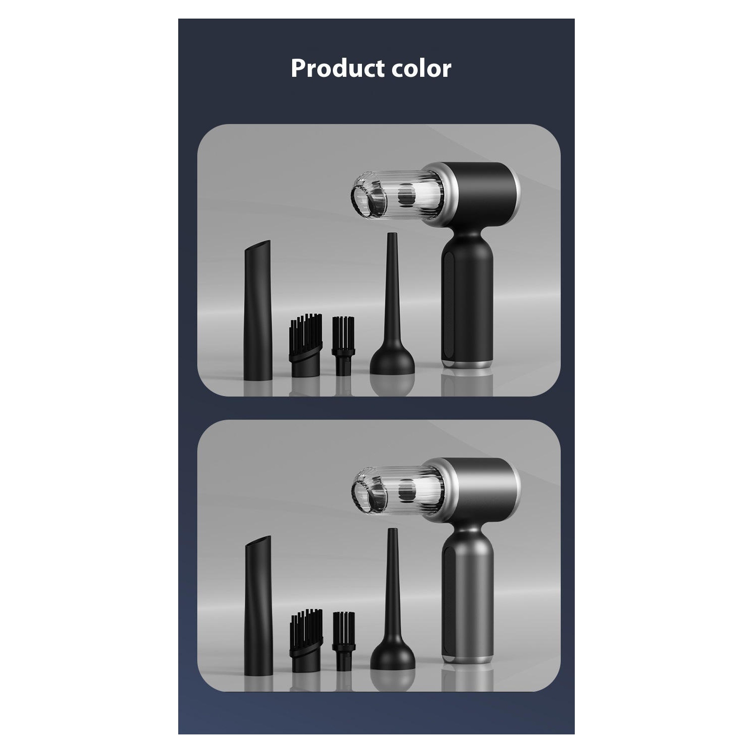 Car vacuum cleaner, household wireless portable car vacuum cleaner, suction and blowing in one, powerful air dust collector, 12V three-speed black,