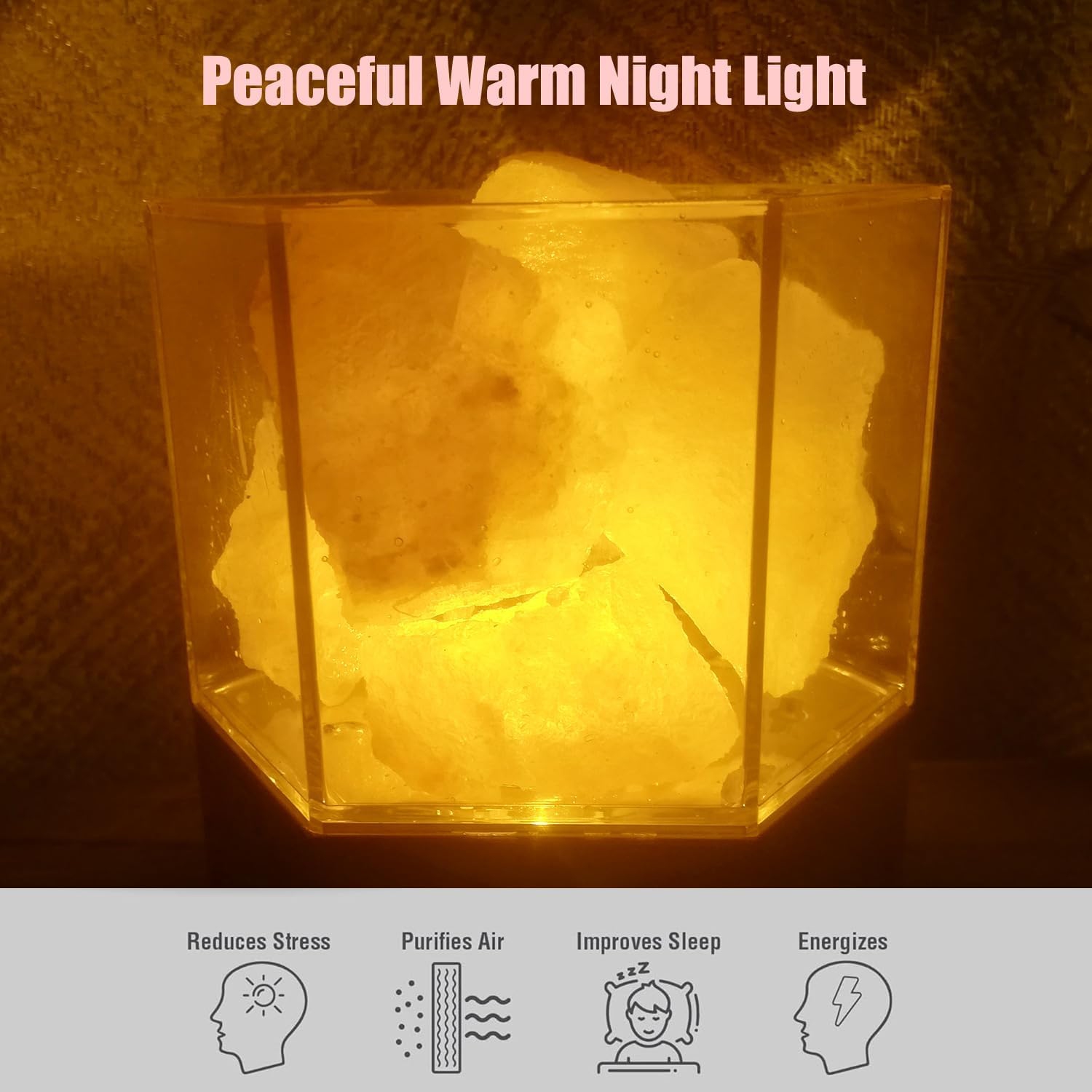 Aromatherapy night light, bedroom atmosphere light, essential oil salt stone lamp, indoor home table lamp, birthday gift bedside lamp, colorful