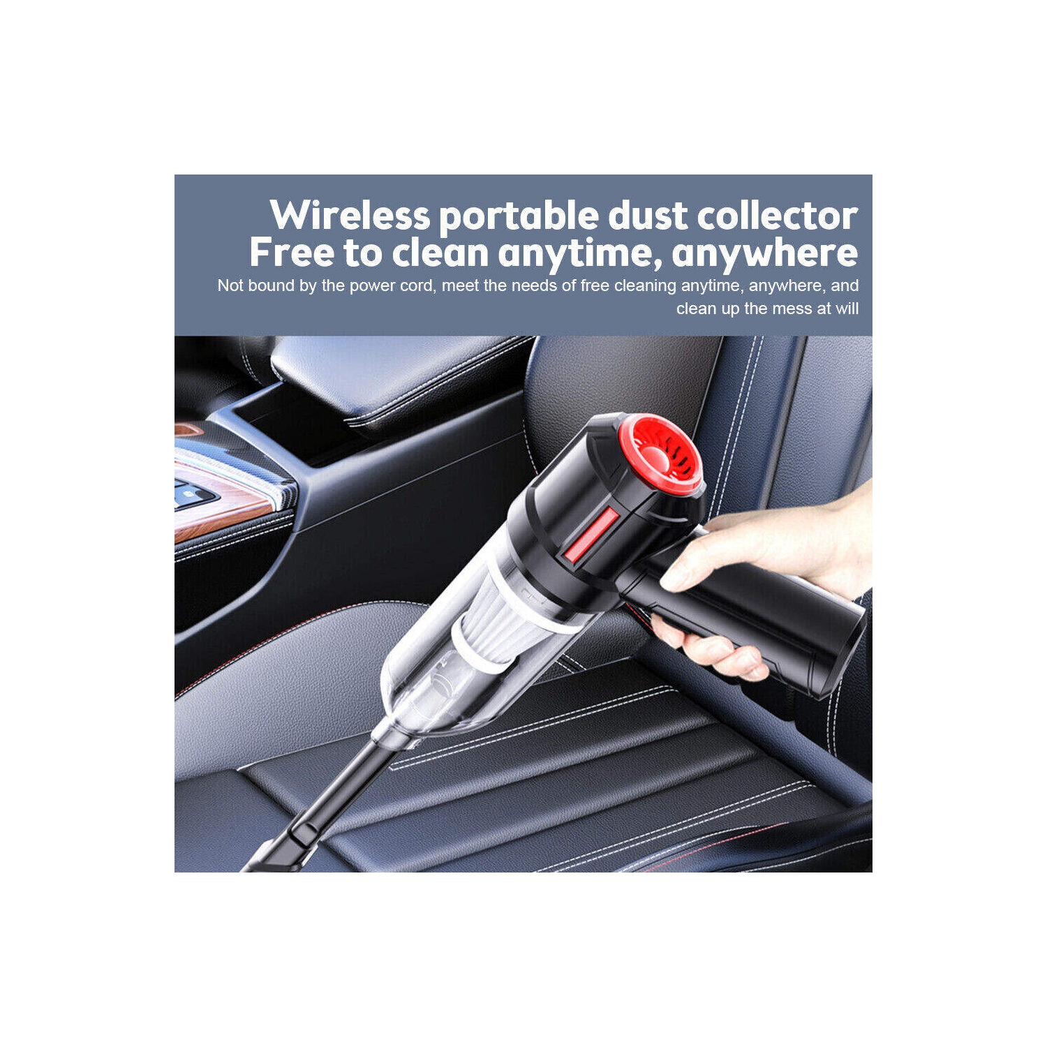 Car supplies multifunctional wireless car vacuum cleaner, large suction dust blower, handheld vacuum cleaner high quality car and home dual use,