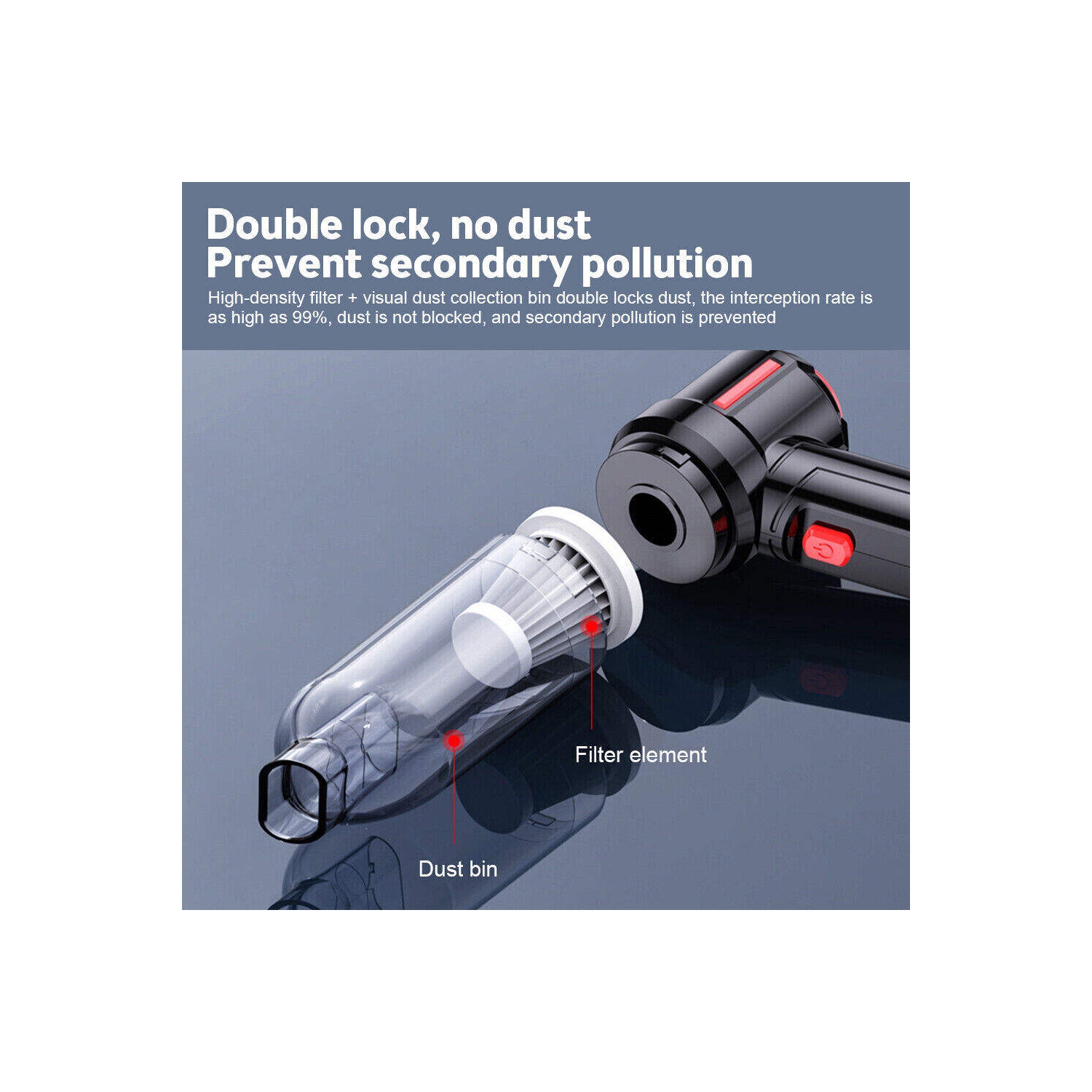 Car supplies multifunctional wireless car vacuum cleaner, large suction dust blower, handheld vacuum cleaner high quality car and home dual use,