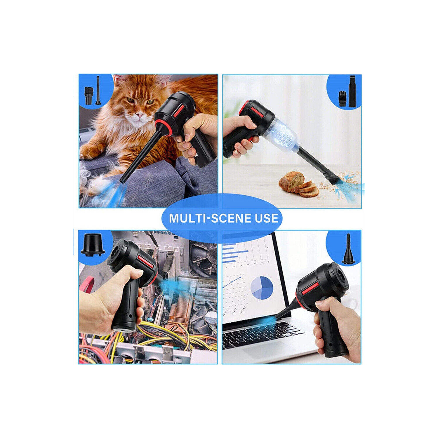 Car supplies multifunctional wireless car vacuum cleaner, large suction dust blower, handheld vacuum cleaner high quality car and home dual use,