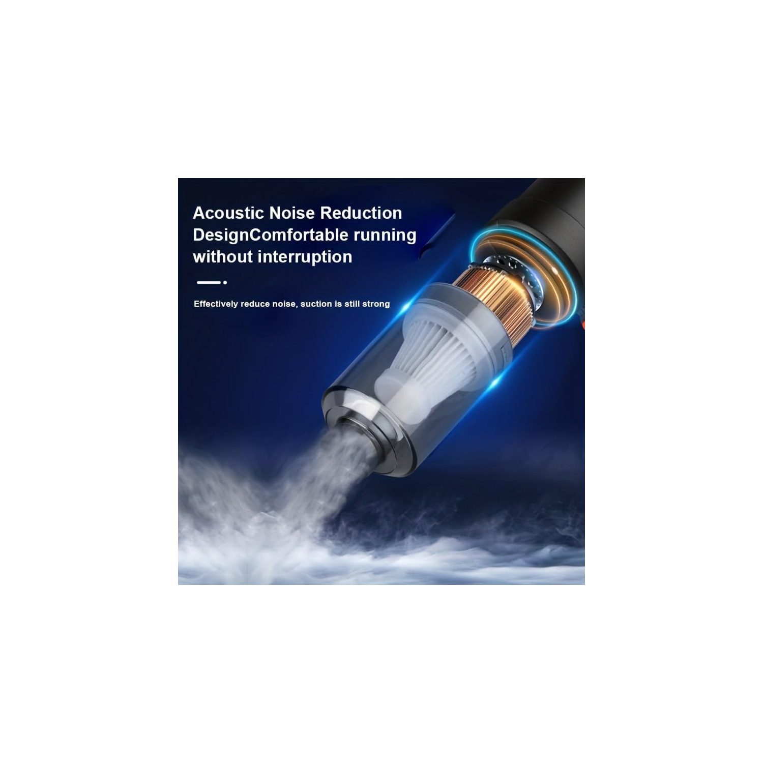 Household vacuum cleaner, wireless charging for small car, fully automatic high-power powerful car vacuum cleaner, 5500Pa, 120W, USB charging, black