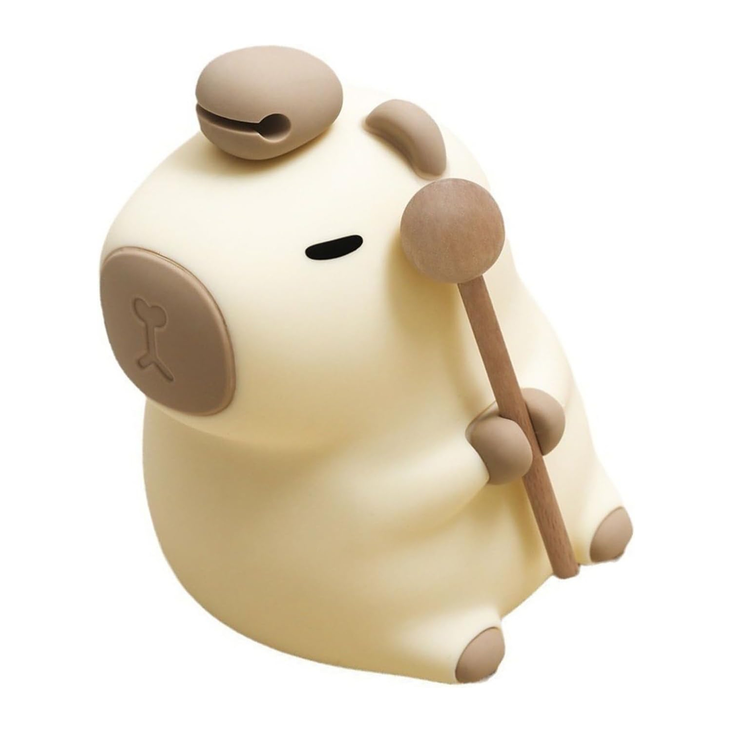 New Capybara LED Night Light, Capybara Pat Light Small Gift Bedroom Sleep Soft Light, Touch Control USB Power Supply, Brown