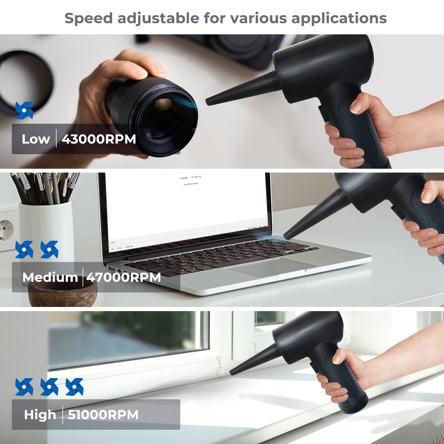 Cordless Air Duster Electric Duster Rechargeable Air Duster Computer Duster Keyboard Cleaner