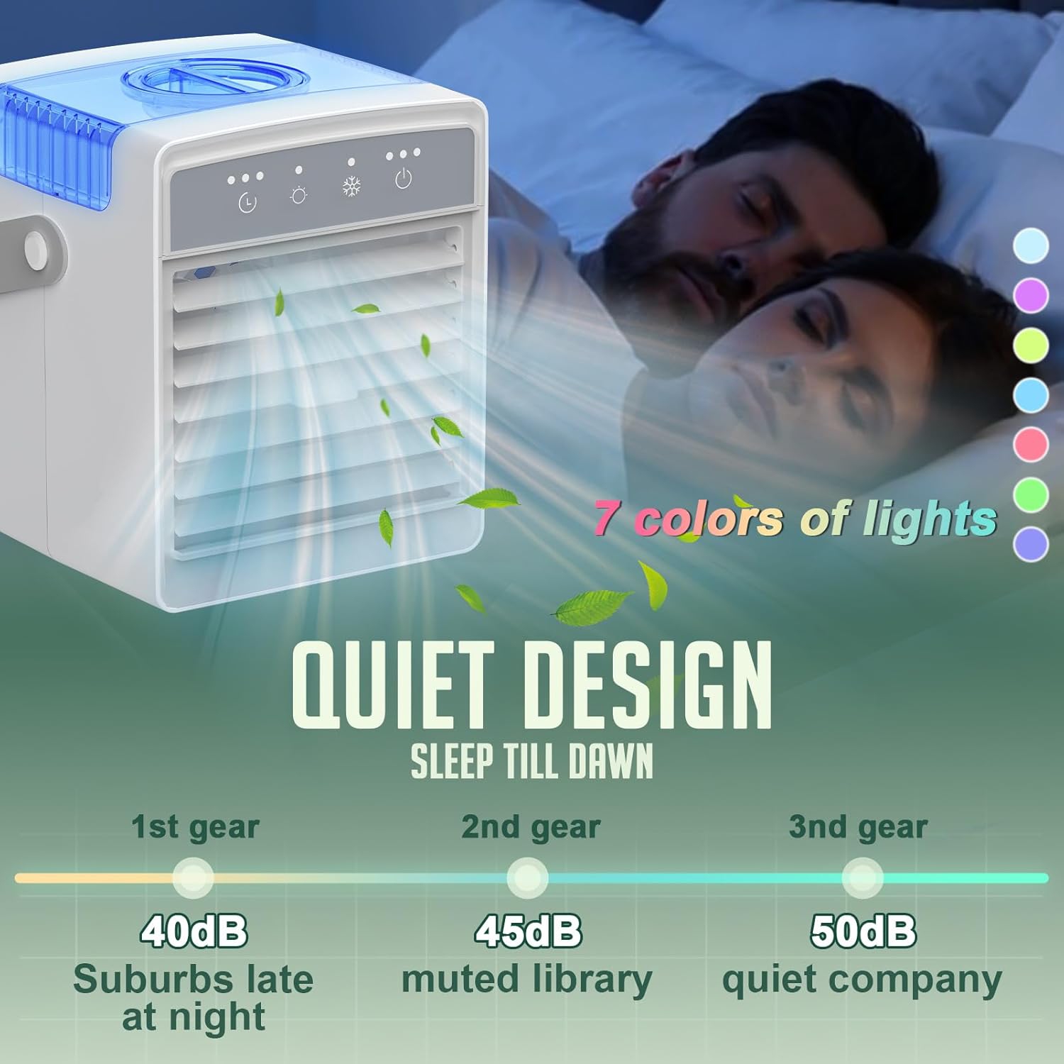 Portable Air Cooler,Mini Air Conditioners for Room,Oscillating Small Mini AC with Timer,Desktop Cooling Fan for Office Bedroom