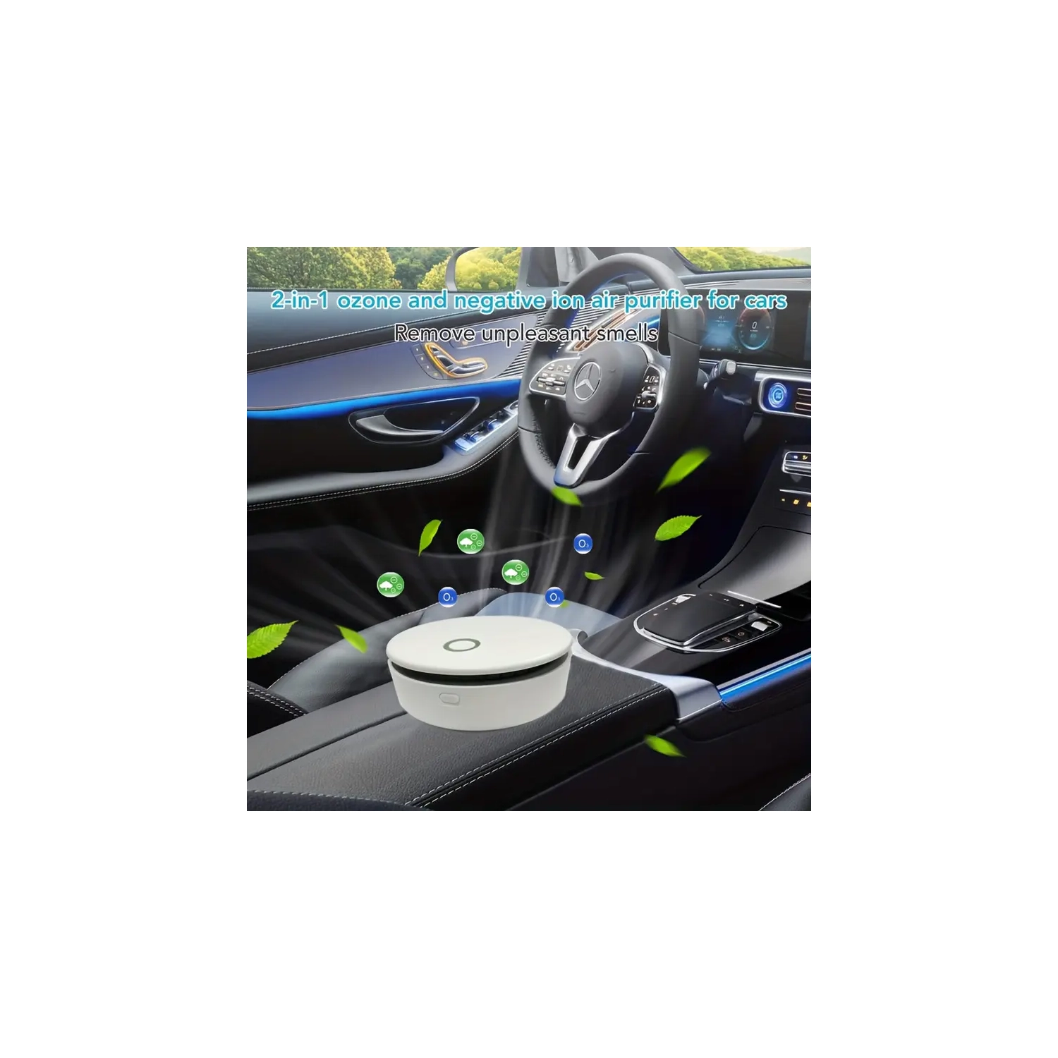 Portable Ozone Ionic Air Purifier Rechargeable Mini Purifier Purifying Air & Eliminate Odor for Home Car Refrigerator