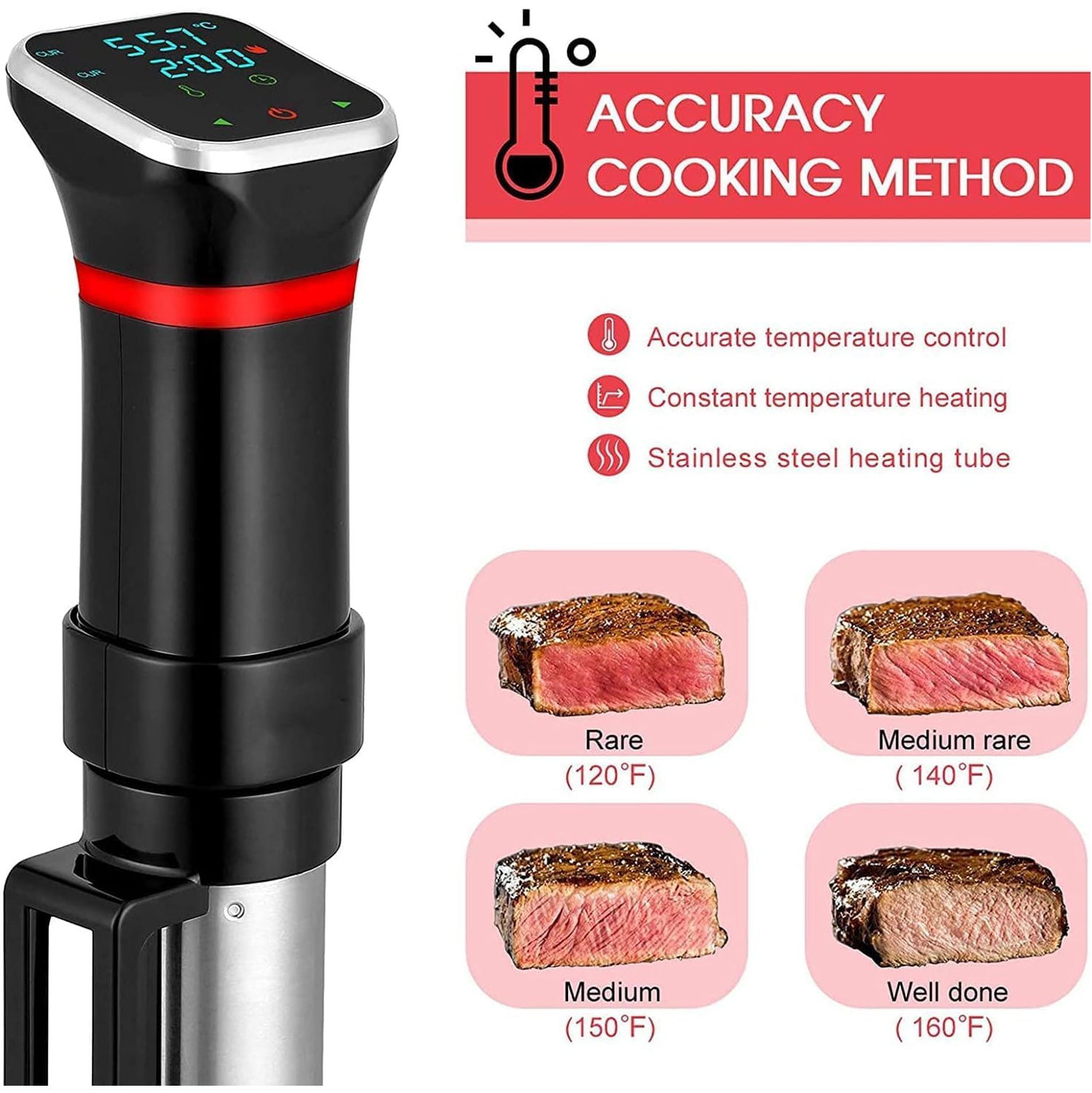 Sous Vide Machine,Low Temperature Slow Cooker,Vacuum Slow Cooker,Thawing Machine for Beef Salmon Chicken