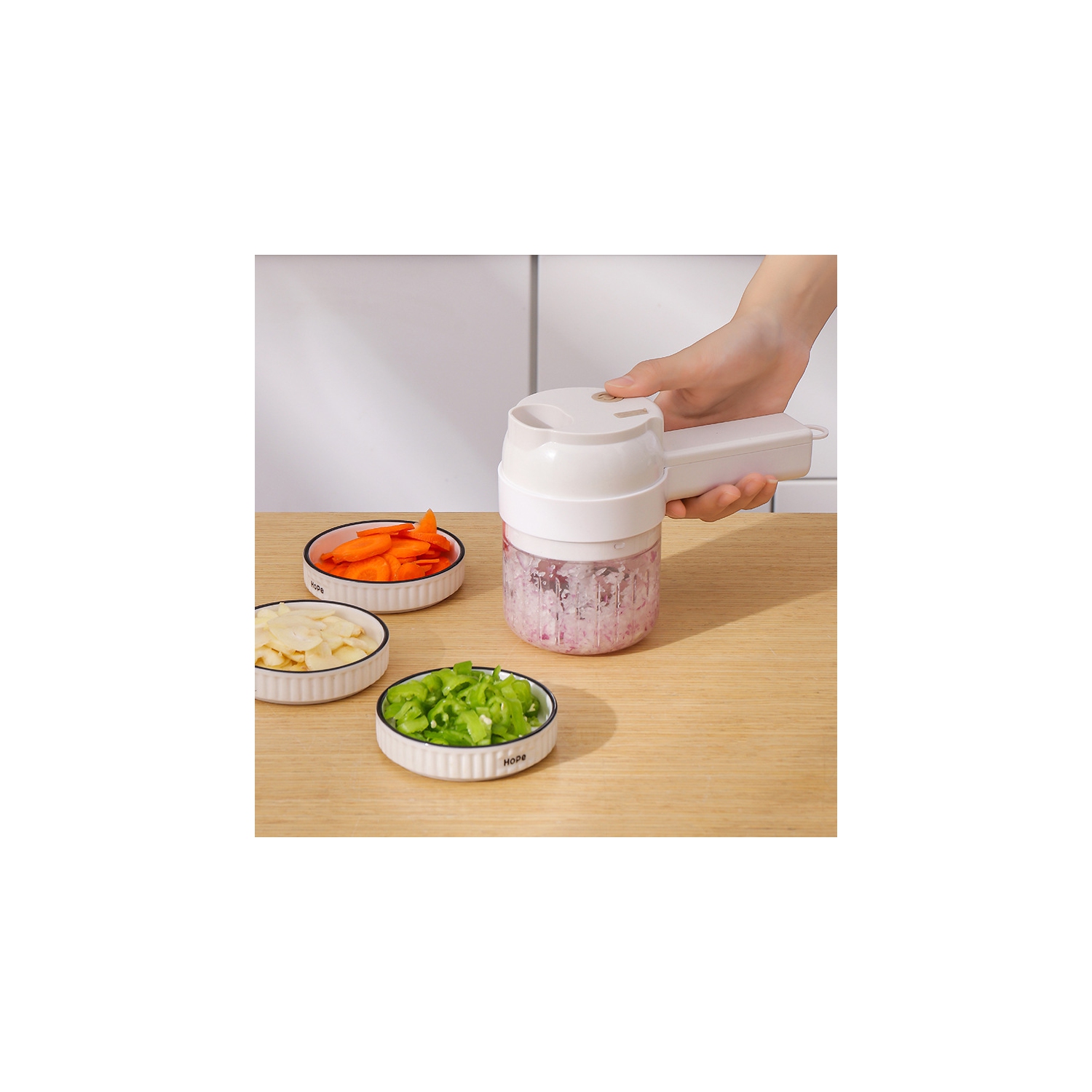 Vegetable Chopper,Electric Cordless Food Processor,Automatic Food Chopper Mincers,Vegetable Cutter for Garlic Onion Pepper