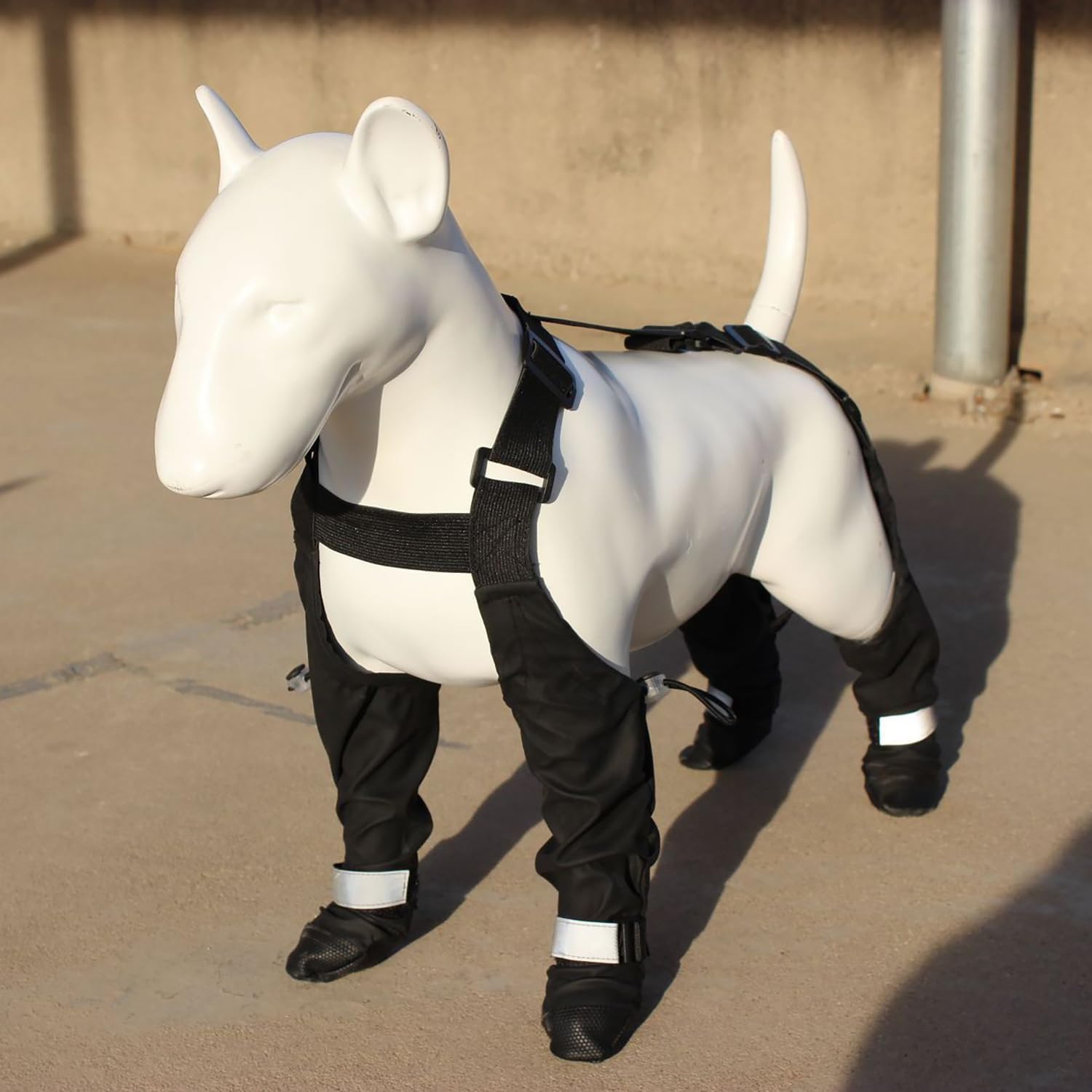 Dog Suspender Boots,Dog Paw Boot Leggings Anti-Slip,Pooch Dog Shoes Waterproof,Adjustable Suspender Boots for Dogs Snow Rain Hiking Paws