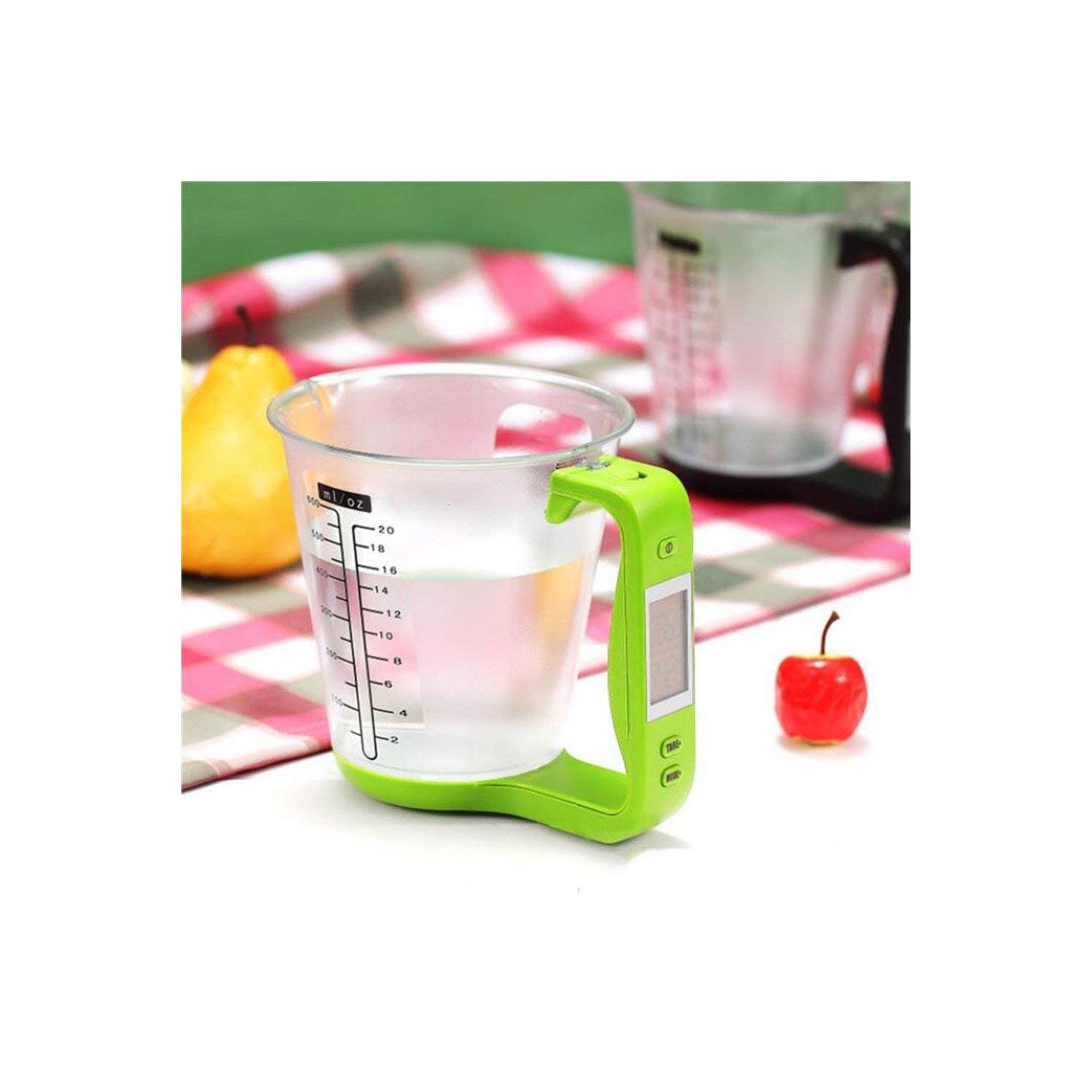 Balance de tasse à mesurer électronique de cuisine Balance pour bidon domestique Balance numérique pour tasse liquide - Vert