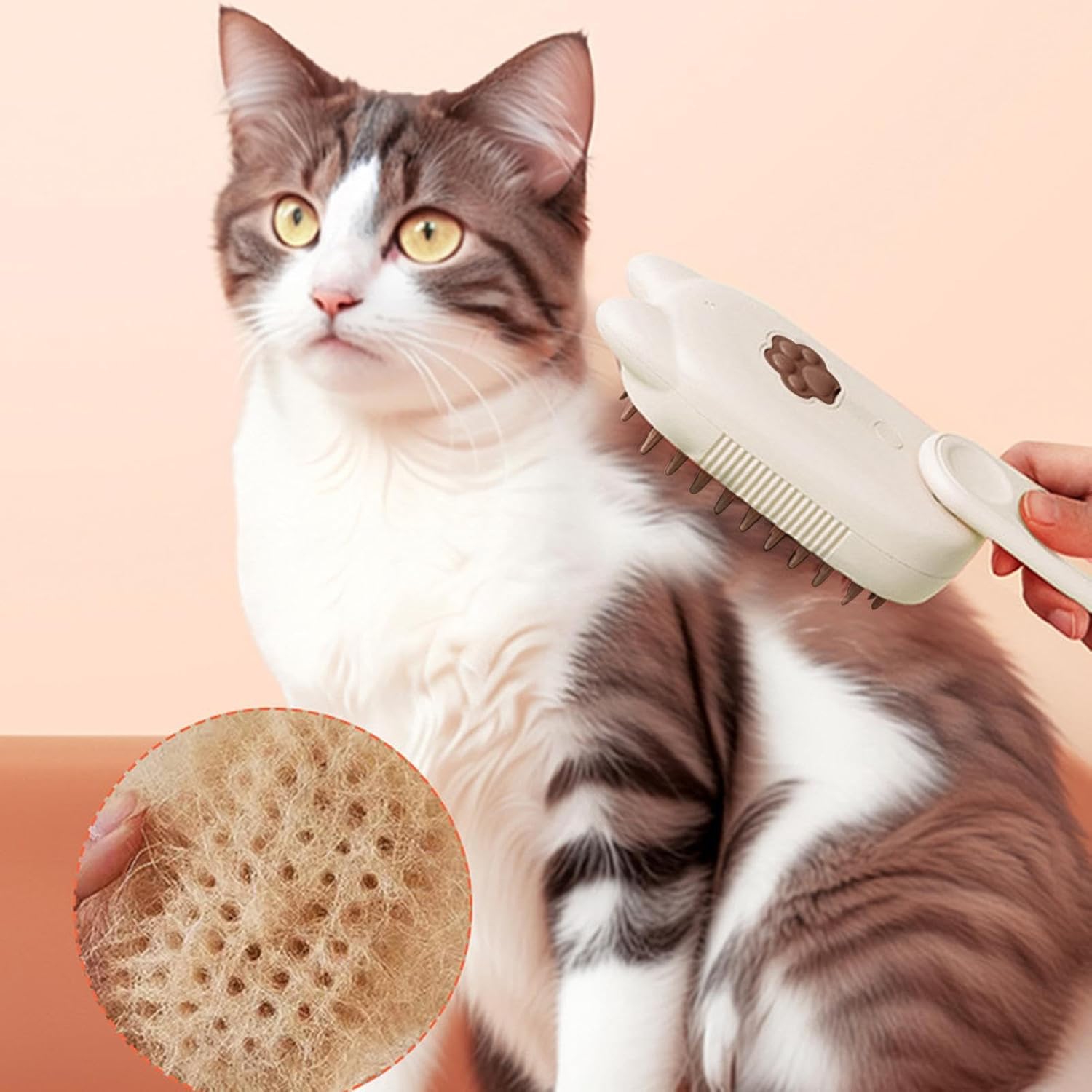 Cat Cleaning Brush Cat Steamer Brush for Massage Pet Hair Cleaner Brush Cat Bath Brush Cat Grooming Comb