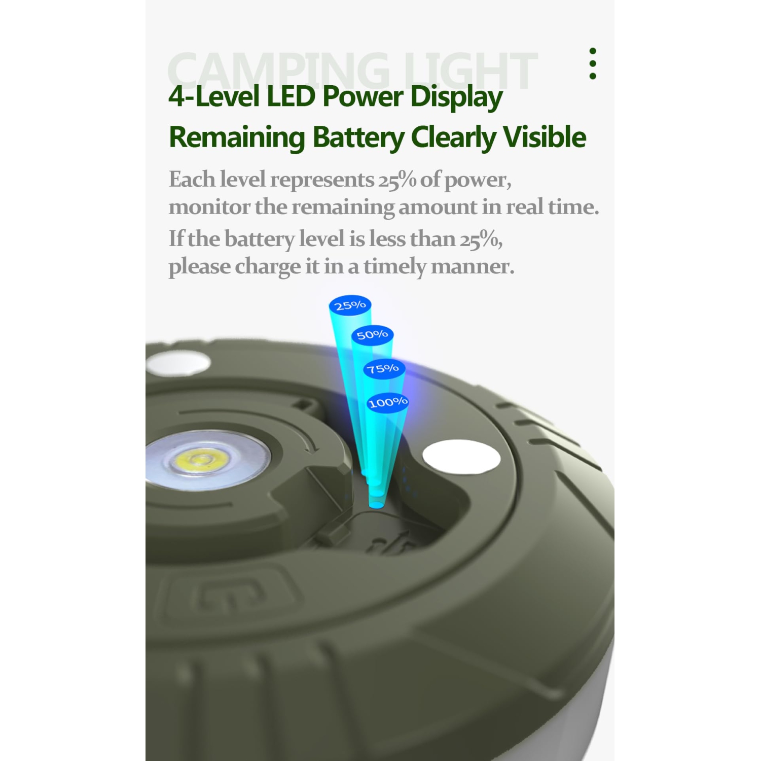 Guirlande de lumières de camping multifonctionnelle avec guirlande lumineuse, guirlande de lumières de tente LED pour urgence, extérieur, randonnée