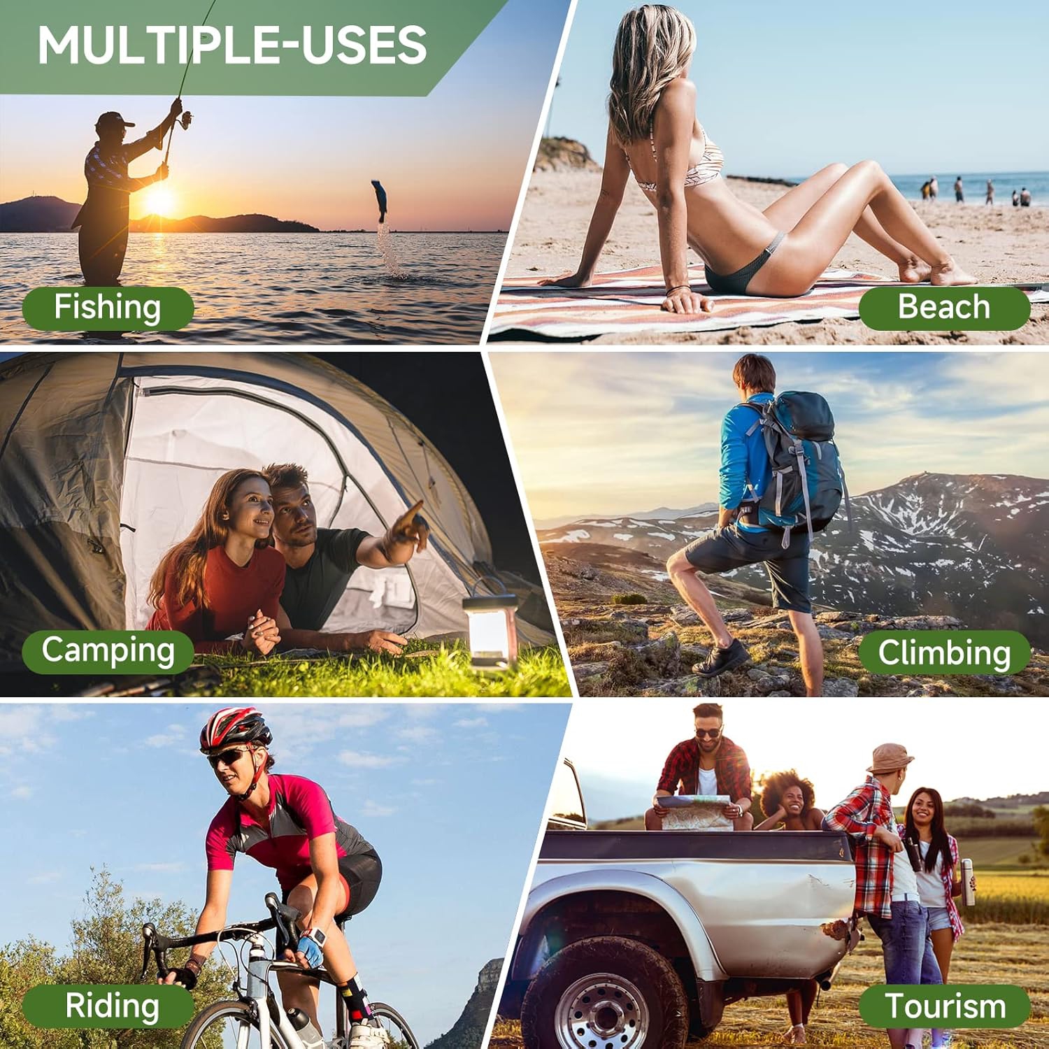 Portable Shower Bag 20L Solar Heating Camping Shower Bag Compact Outdoor Shower for Hiking Beach Swimming-Green