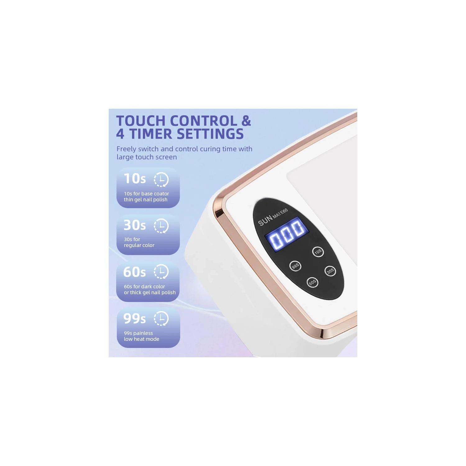 Lampe UV LED 90MDS pour manucure à ongles 380&nbsp;W Professional Gel Polish Lampes de séchage avec oreiller à main Usure sèche-ongles haute puissance