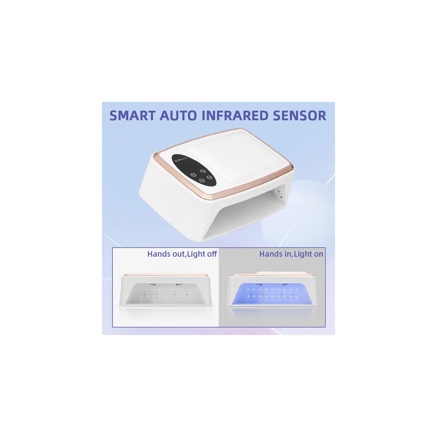 Lampe UV LED 90MDS pour manucure à ongles 380&nbsp;W Professional Gel Polish Lampes de séchage avec oreiller à main Usure sèche-ongles haute puissance