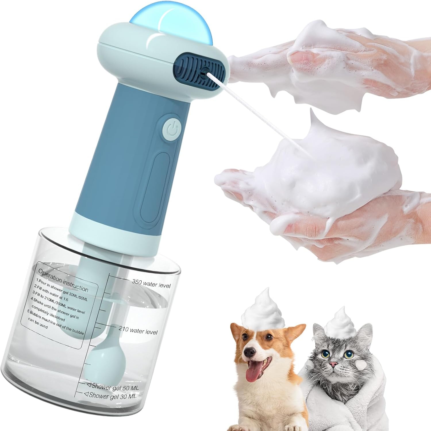 Smart Pet Bathroom | All-round Cleaning and Care | Multi-Scene Cat and Dog Bathing Tool | Advanced Replacement Cleaning Electric Dog Shampoo