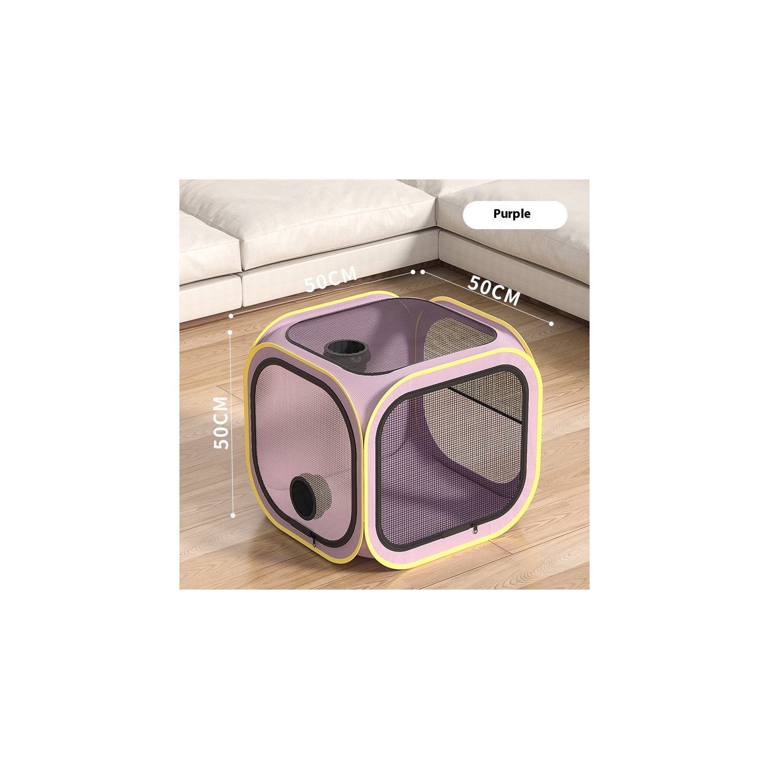 Portable foldable cat drying room pet drying box cat and dog bath blow dry artifact dryer blow hair without flying hair dryer bag home blow, purple