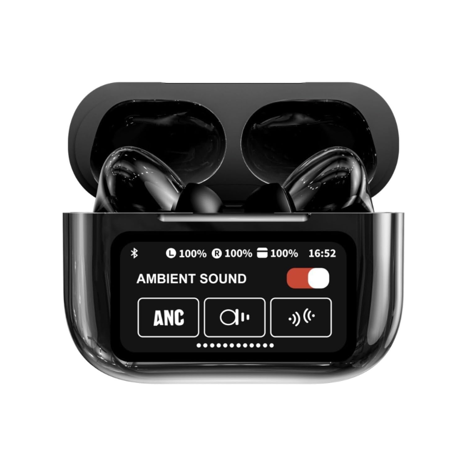 New Bluetooth headset a9Pro wireless Ai translation ANC noise reduction A9Pro black in-ear multi-function touch screen wireless Bluetooth headset