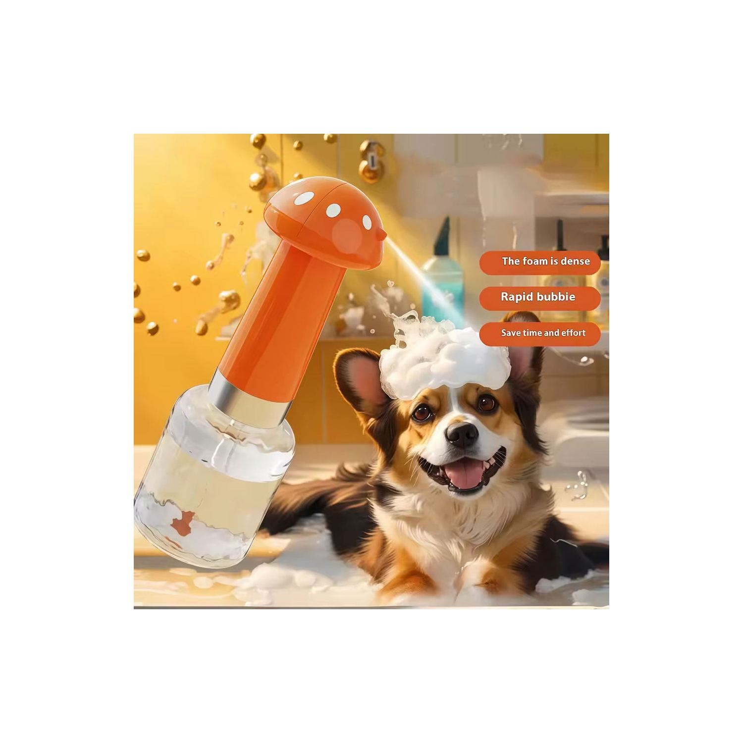 Bubble machine cat bath shower gel dog smart bubble machine pet supplies cleaning pet smart bubble machine | 3 seconds fast foaming | bath artifact