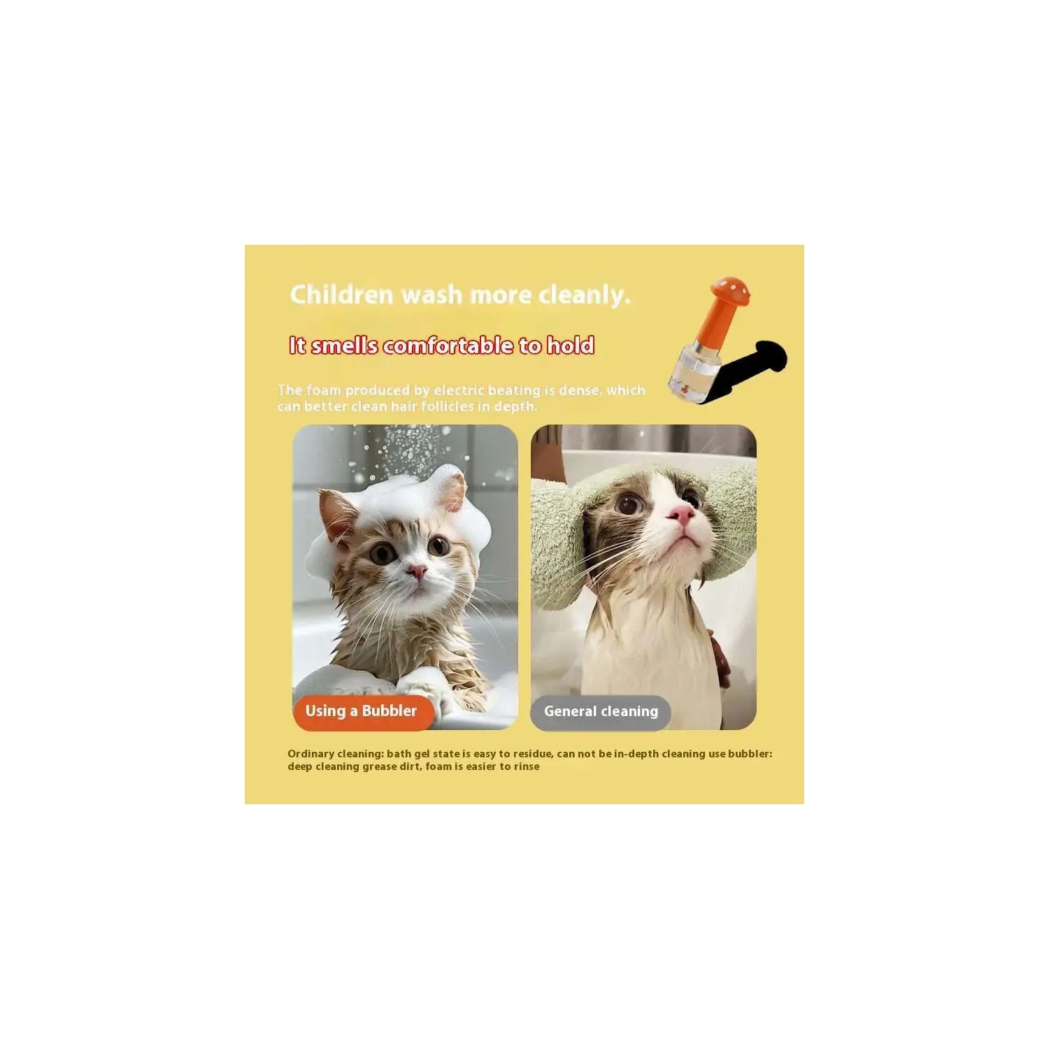 Bubble machine cat bath shower gel dog smart bubble machine pet supplies cleaning pet smart bubble machine | 3 seconds fast foaming | bath artifact