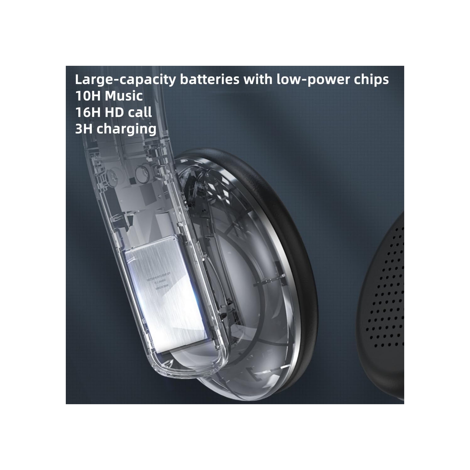 「Casque d'écoute rétro A50-BT」Bluetooth 5,0｜Stéréo haute fidélité Bluetooth avec réduction du bruit sans stress, très grande autonomie sans fil, bleu