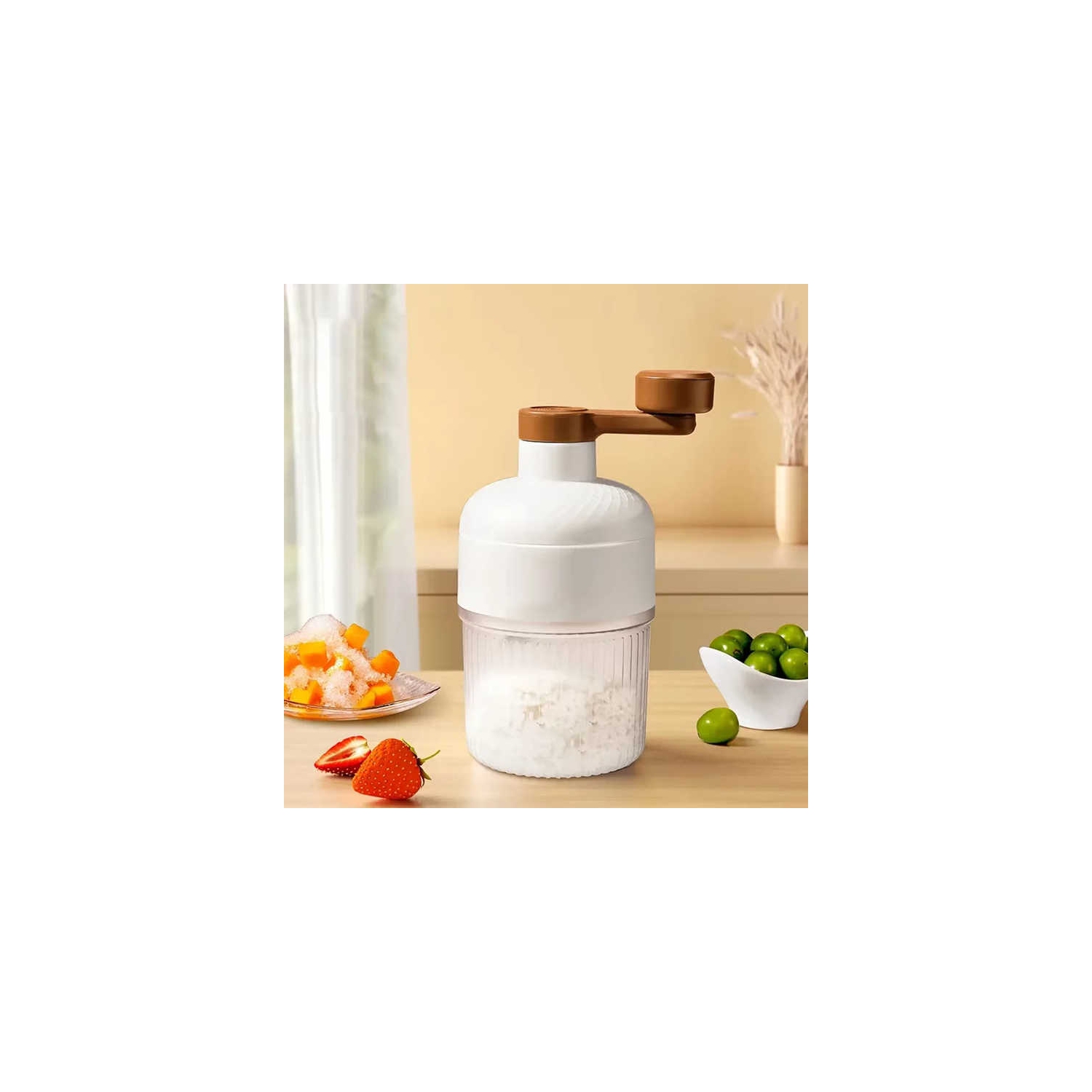 Hand-cranked ice shaver, ice cone, manual ice shaver, small household ice shaver, non-electric manual ice crusher, summer snowflake ice shaver1 ice