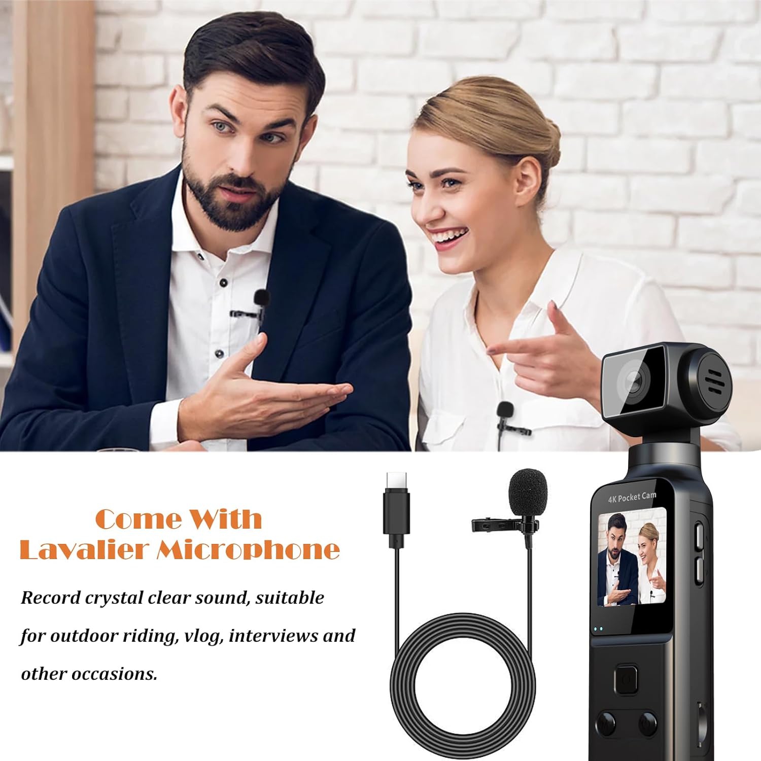4K Full Body CameraMini Audio and Video Pocket Camera270° Rotating CameraHandheld CameraPortable WiFi Back Clip CameraLaw Enforcement RecorderOutdoor