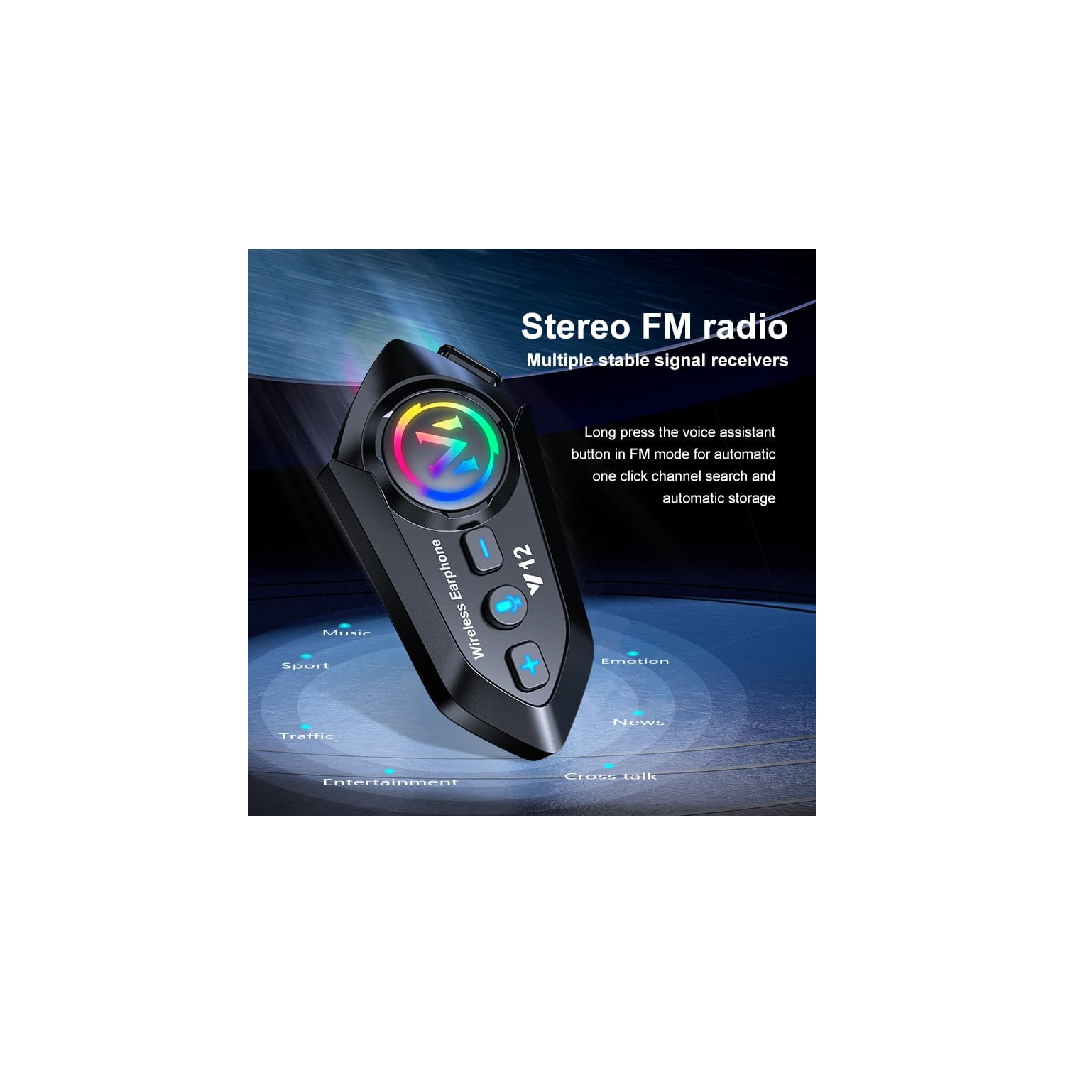 Full voice smart helmet bluetooth headset head-mounted breathable motorcycle heavy bass 5.4 bluetooth, helmet speaker helmet headset, 1000mAh, IPX6