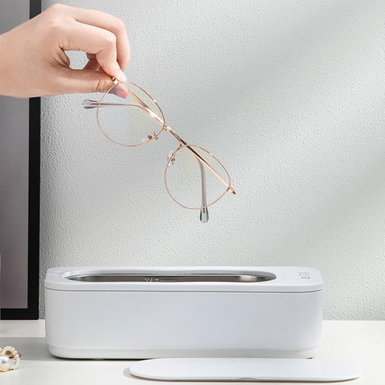 Machine de nettoyage ultrasonique Household Lunettes portatives Bijoux Machine de nettoyage Brosse de maquillage Mini Machine de nettoyage électrique