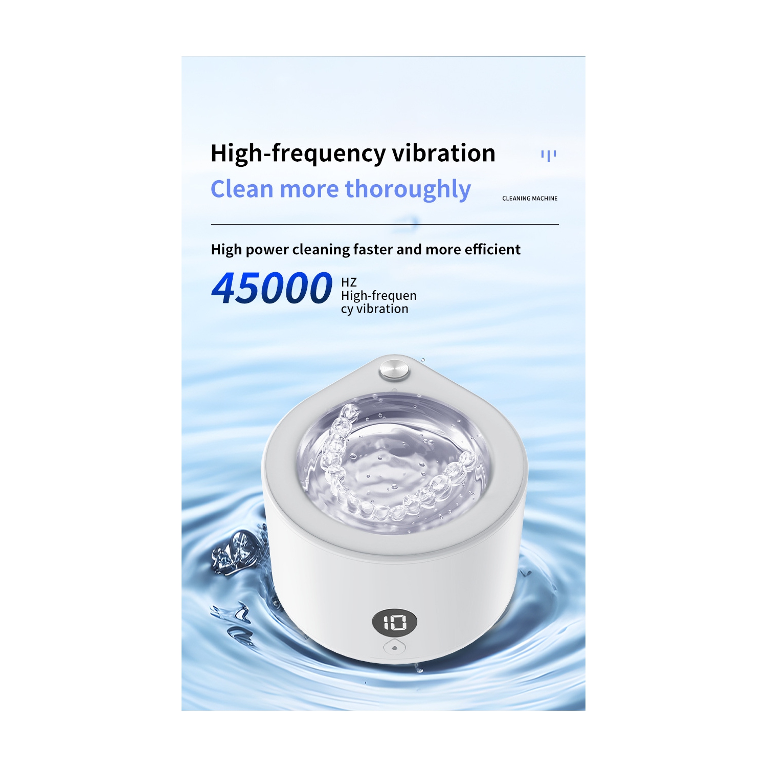 Nettoyeur ultrasonique, élimination des taches à haute fréquence, broches, bijoux, machine de nettoyage en acier inoxydable, machine de nettoyage de