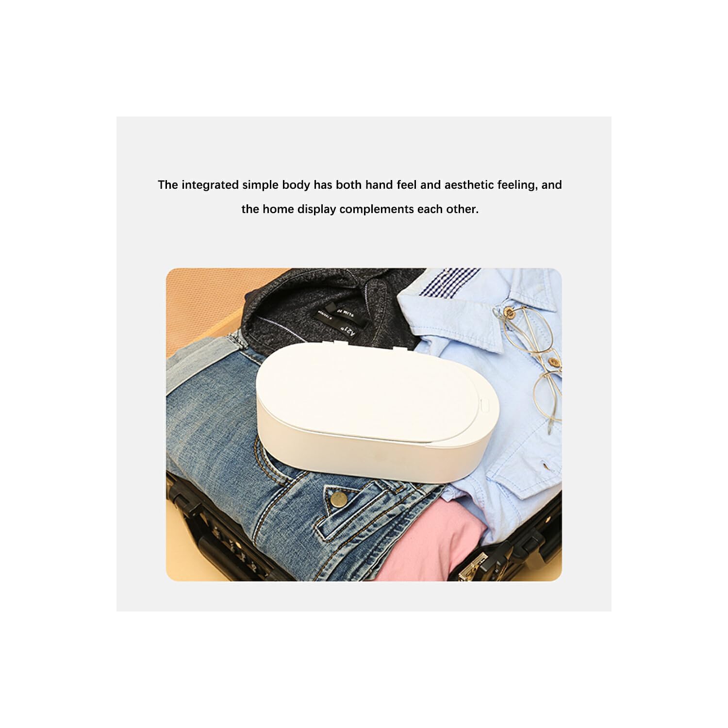 Machine de nettoyage à ultrasons de maison Nouveau petit bijou nettoyant mini nettoyant pour prothèses - blanc