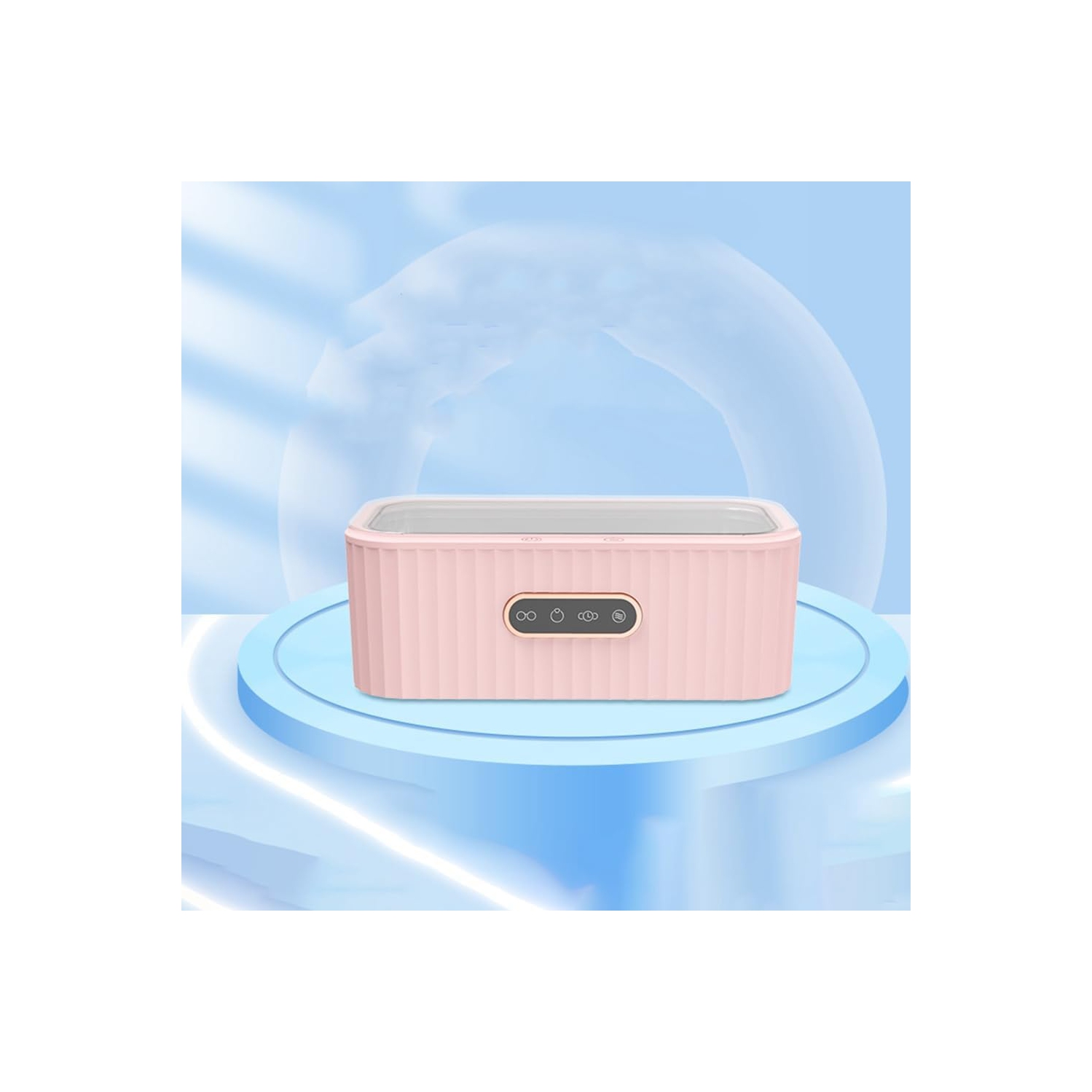 Nettoyeur ultrasonique Office Contact Nettoyeur de lentille pour le calibrage de bijoux Nettoyeur ultrasonique - Rose