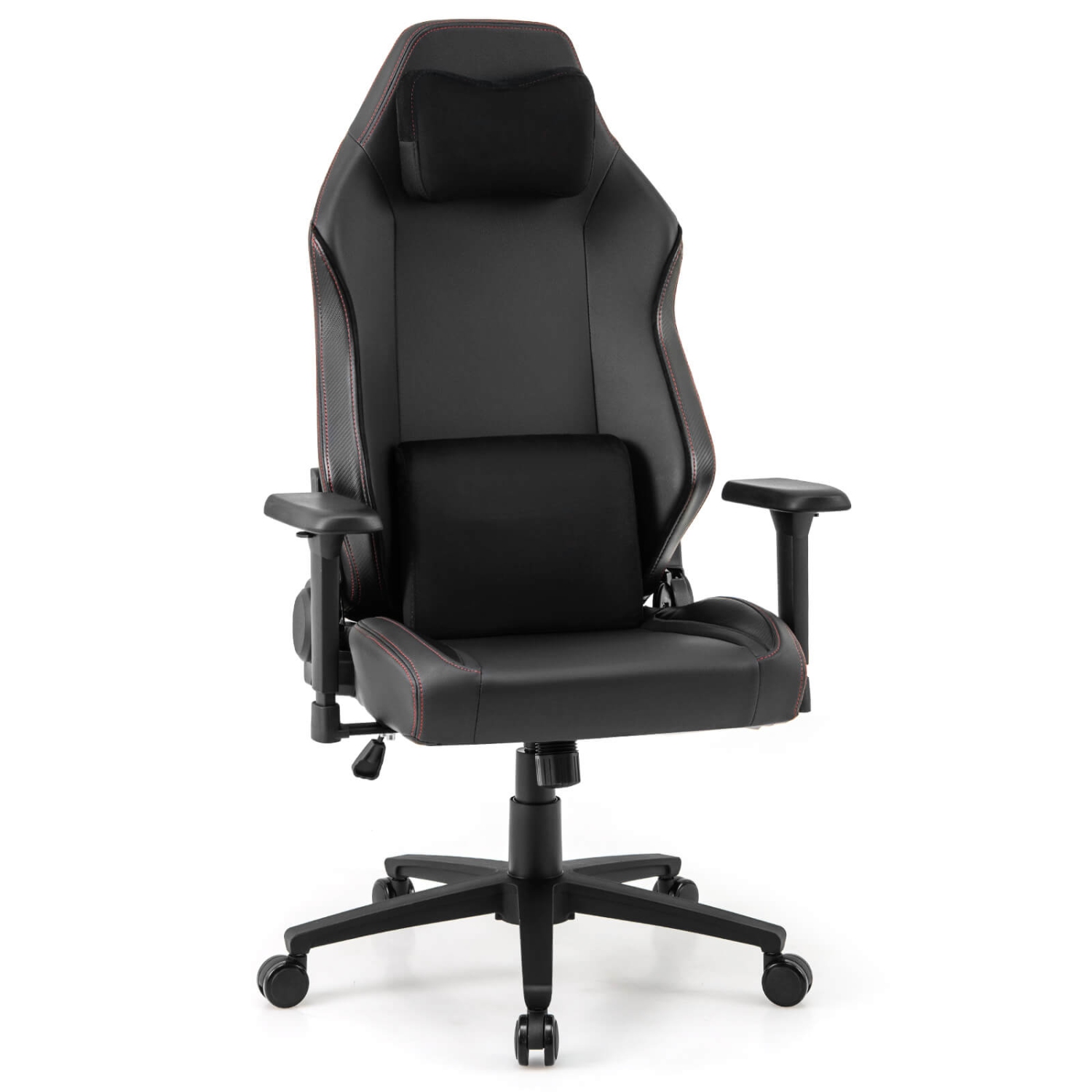 Fauteuil de jeu ergonomique à dossier haut de Costway avec fonction berçante et accoudoirs 2D