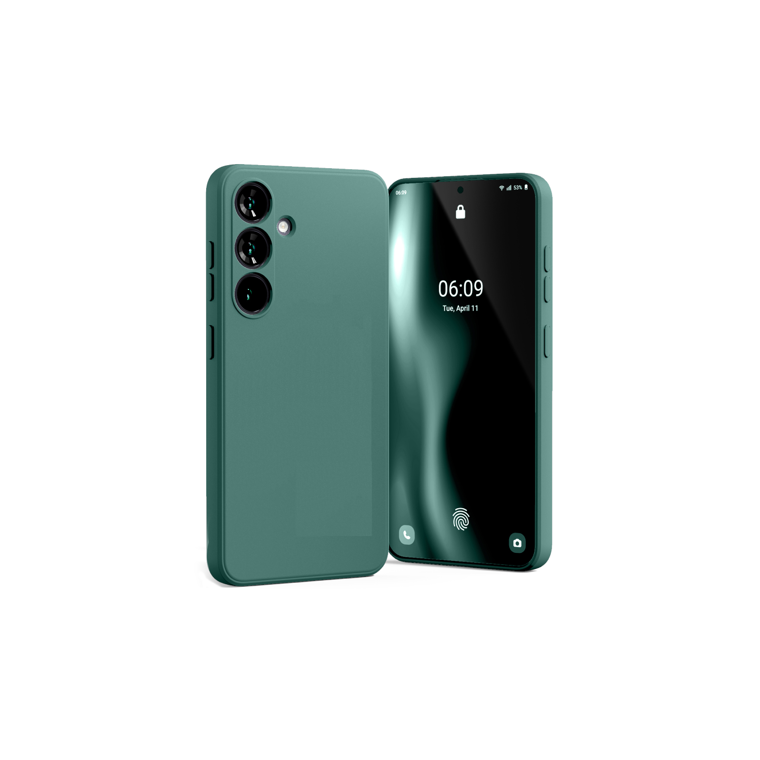 TopSave Goospery – Étui de protection intégral en caoutchouc de silicone liquide pour Samsung Galaxy A36 de 6,7&nbsp;po, vert