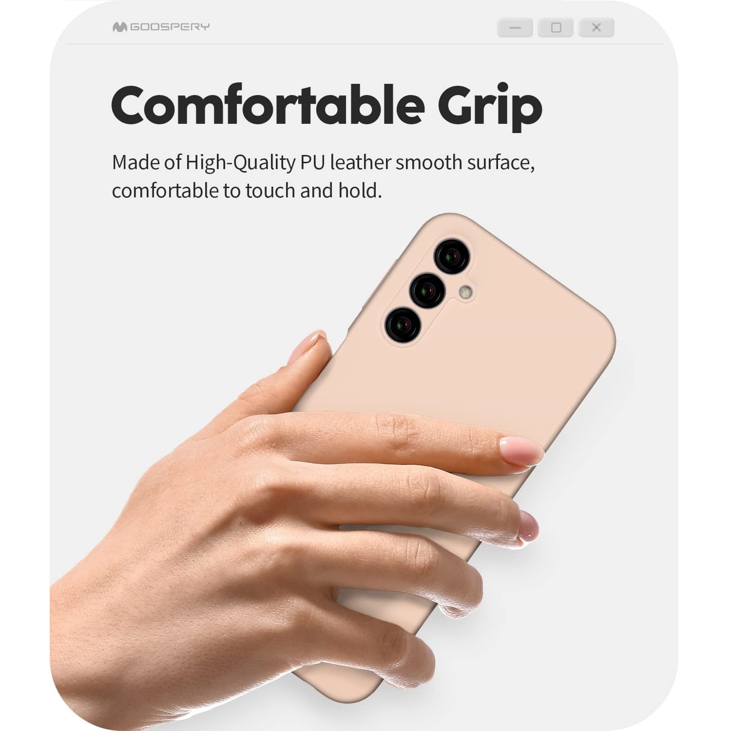 TopSave Goospery Liquid Silicone Gel Rubber Full Body Protection Cover Case For Samsung Galaxy A36 6.7", Pink Sand