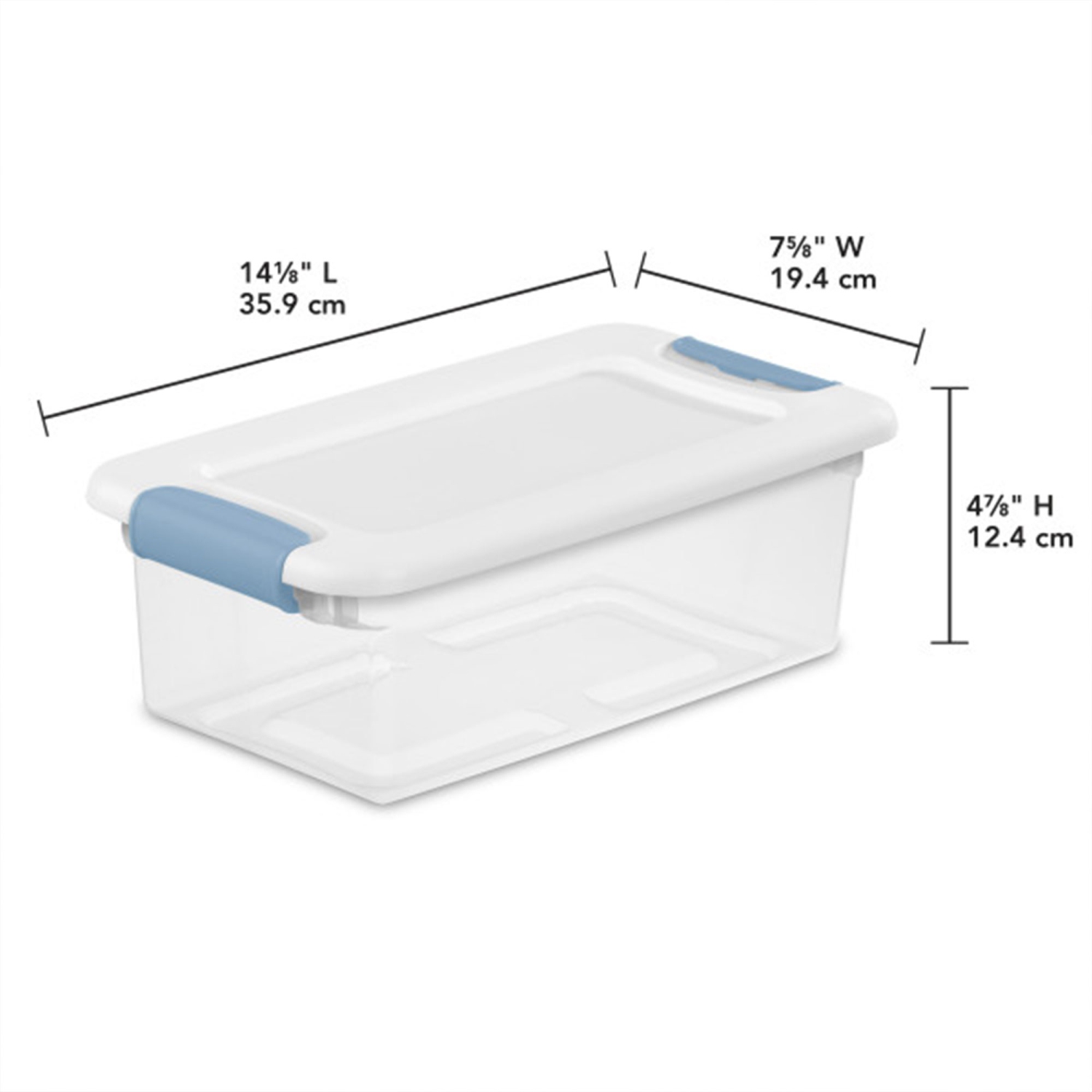Sterilite 6 Qt. Plastic Stackable Storage Box with Latching Lid, Clear