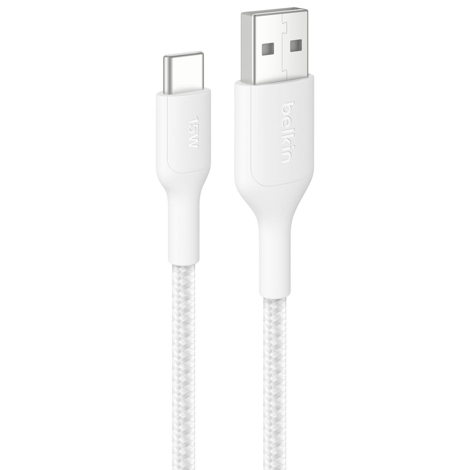 Belkin BoostCharge Pro 2m Braided USB-A/USB-C Cable - White